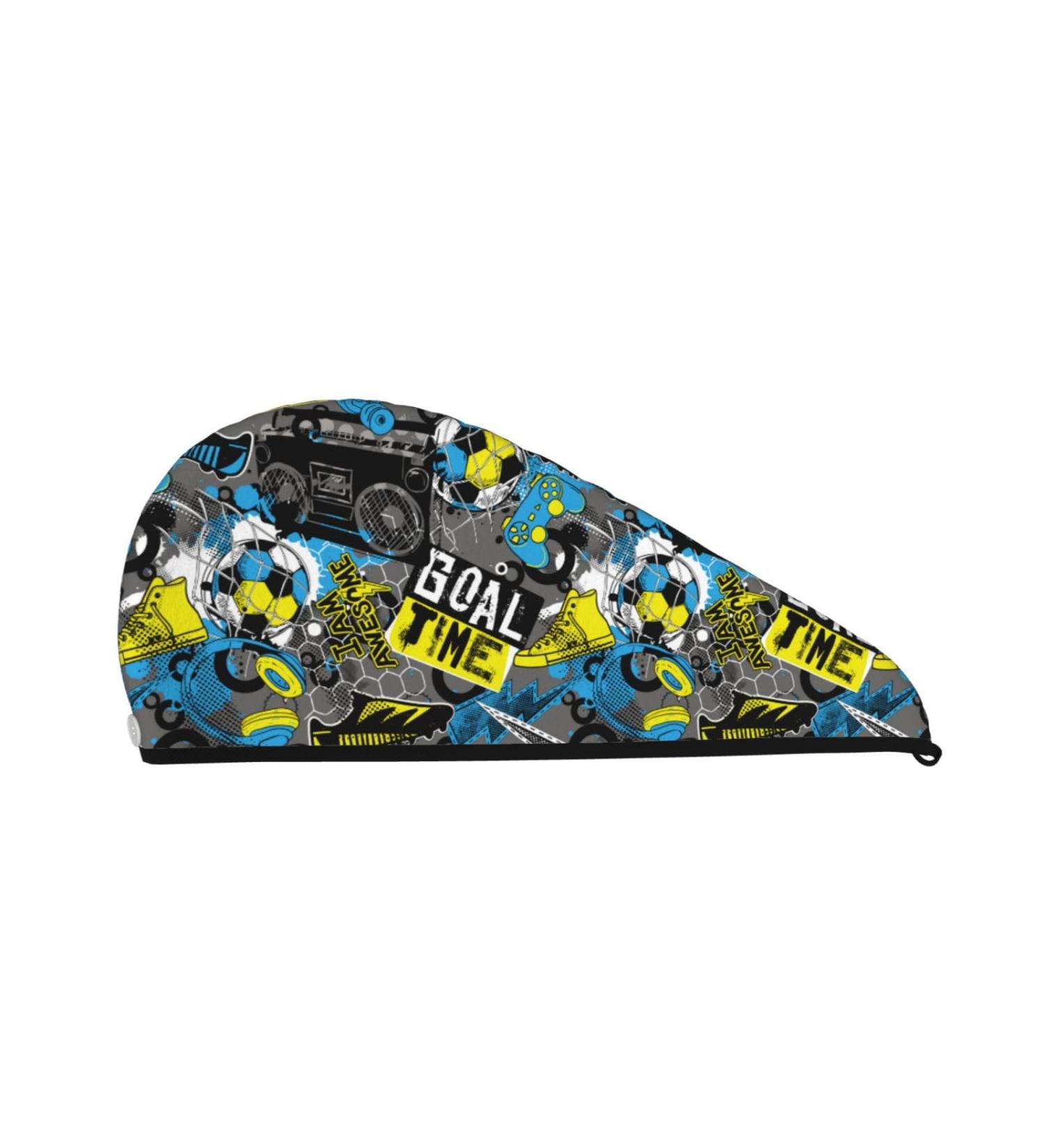 Hair Towel Wrap Quick Drying Turban & Buttoned Head Towel for Fast Hair Drying | Goal Time - Buy Online on GoSupps.com