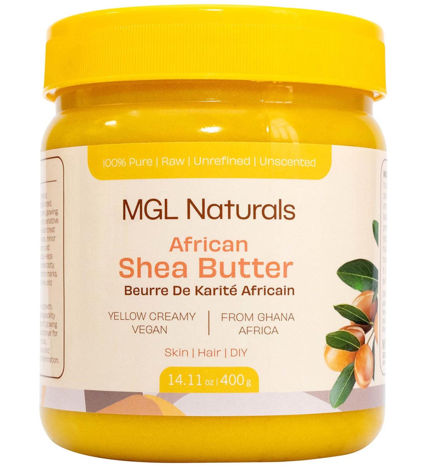 Unrefined Organic Shea Butter Cream - Nourishing Skin & Hair | 14.11oz from Ghana - Buy Online on GoSupps.com