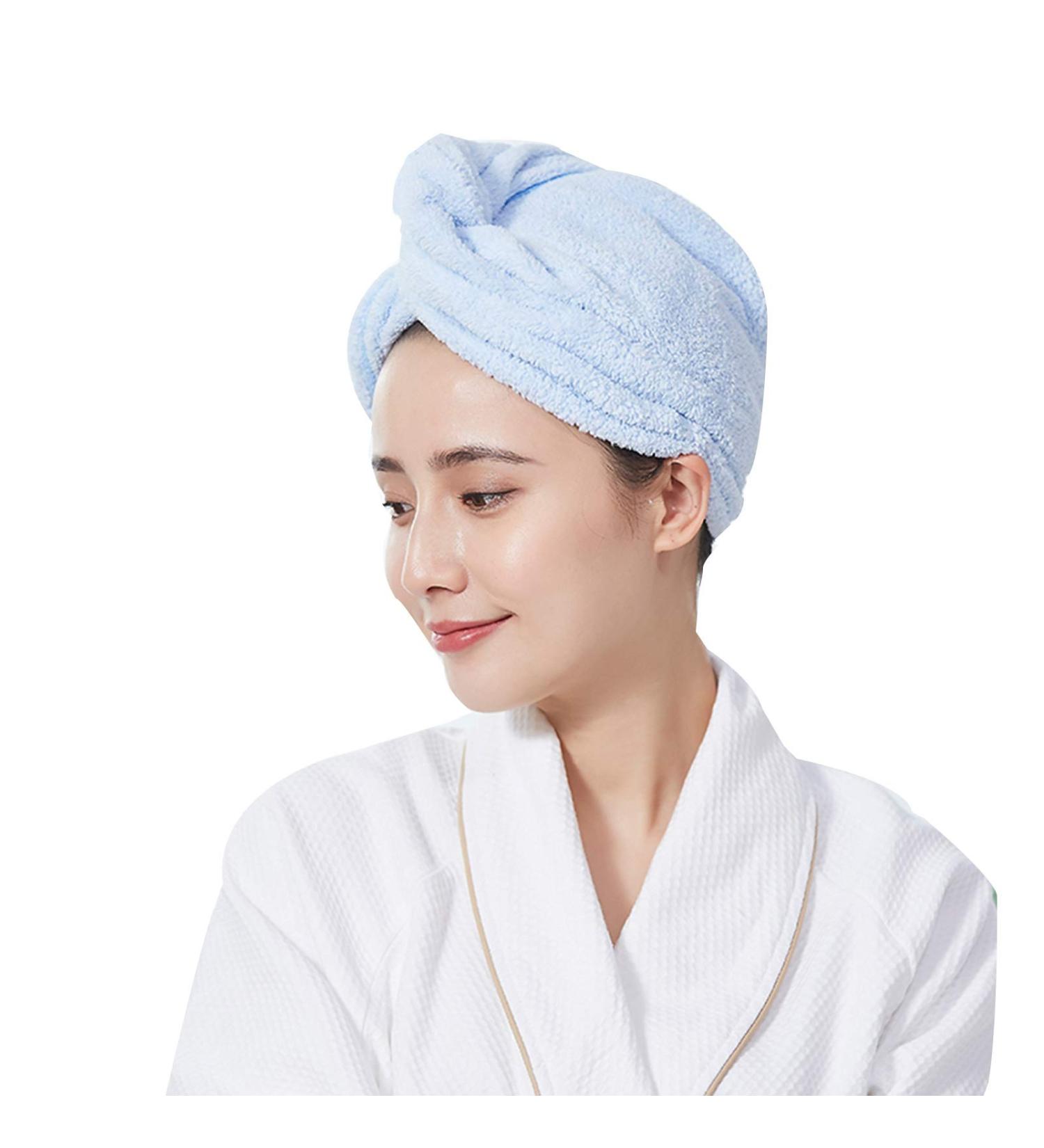 YUYI Microfiber Hair Towel Quick Dry Absorbent Towels for Women | Perfect for Long & Curly Hair - Buy Online on GoSupps.com