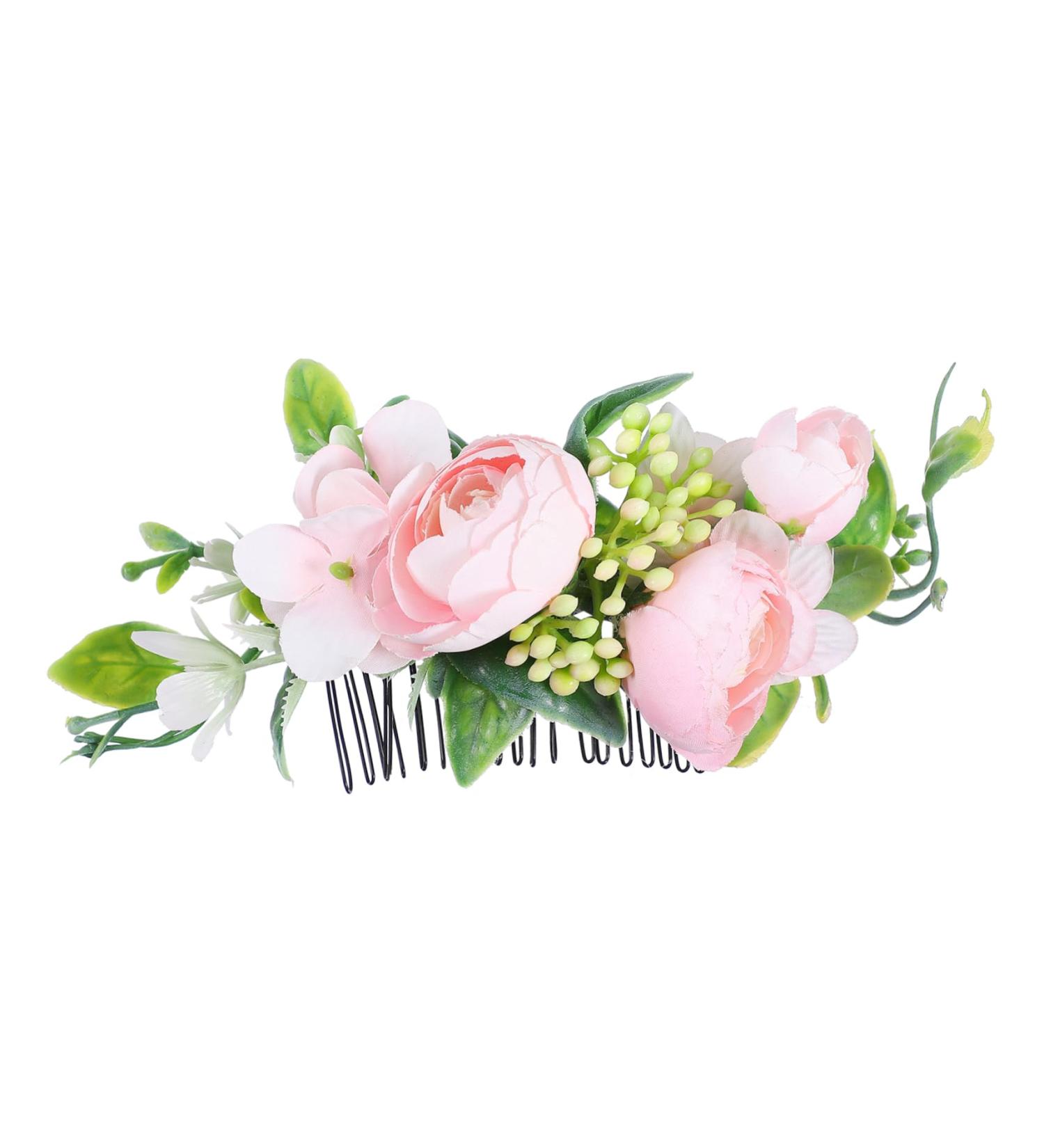 Ipetboom 1pc Hair Comb Wedding Headdress Summer Garland for Decorating Decorative Flowers Photo Props Silk Flower Barrettes Flower Hair Side Comb Beach Comb Wig Alloy Bridegroom The Photo - Buy Online on GoSupps.com