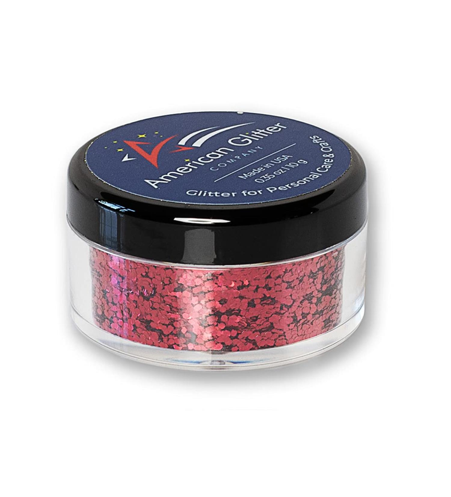 American Glitter Company Red Cosmetic Grade Glitter 10g - Made in USA for Nail Art, Face, Body & Makeup - Buy Online on GoSupps.com