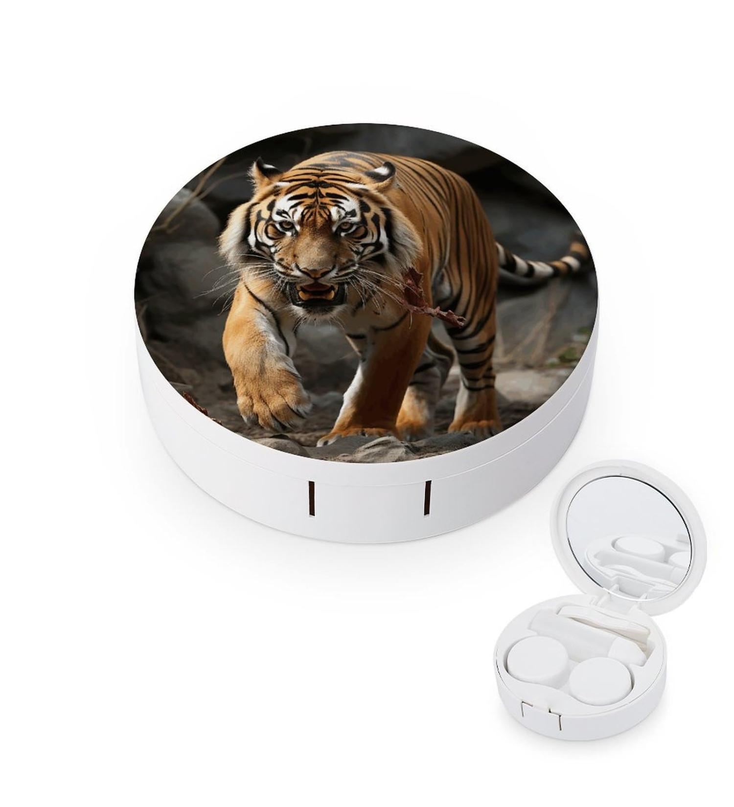 Buy Malayan Tiger Print Contact Lens Case | Durable Travel Lens Care Box - Shop Now for International Shipping - Buy Online on GoSupps.com