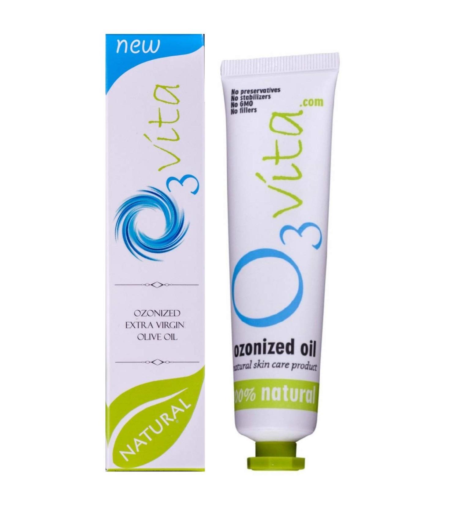 O3 Vita 1.2oz Pure Ozonated Extra Virgin Olive Oil for Dry and Damaged Skin - Buy Online on GoSupps.com