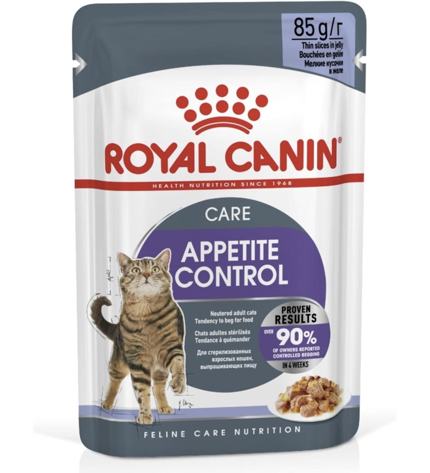 Royal Canin Appetite Control in Jelly Wet Adult Cat Food (48 x 85g) - Buy Online on GoSupps.com