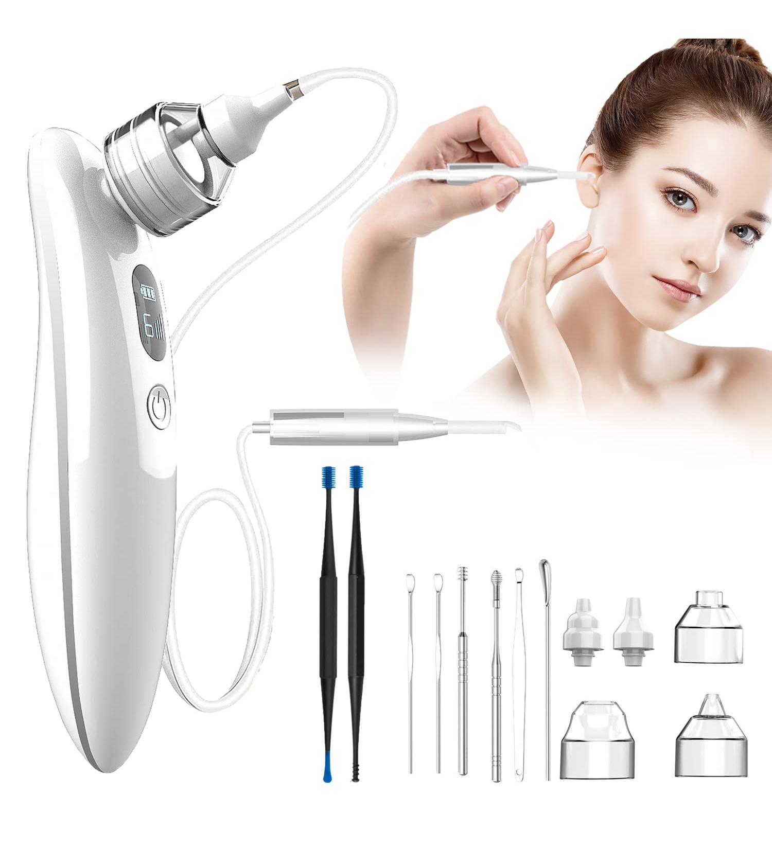 Electric Ear Wax Vacuum Removal Kit | 6 Levels | USB Charging | Safe and Gentle Earwax Sucker for Kids & Adults - Buy Online on GoSupps.com