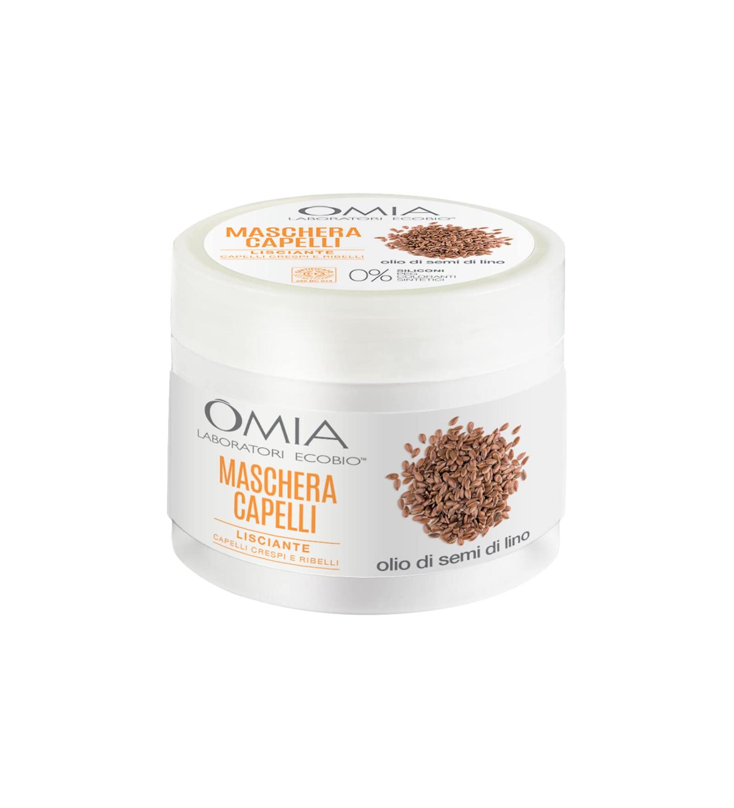 OMIA Organic Linseed Oil Hair Mask 250 ml - Nourishing Treatment for All Hair Types - Revitalize & Hydrate Your Hair - Buy Online on GoSupps.com