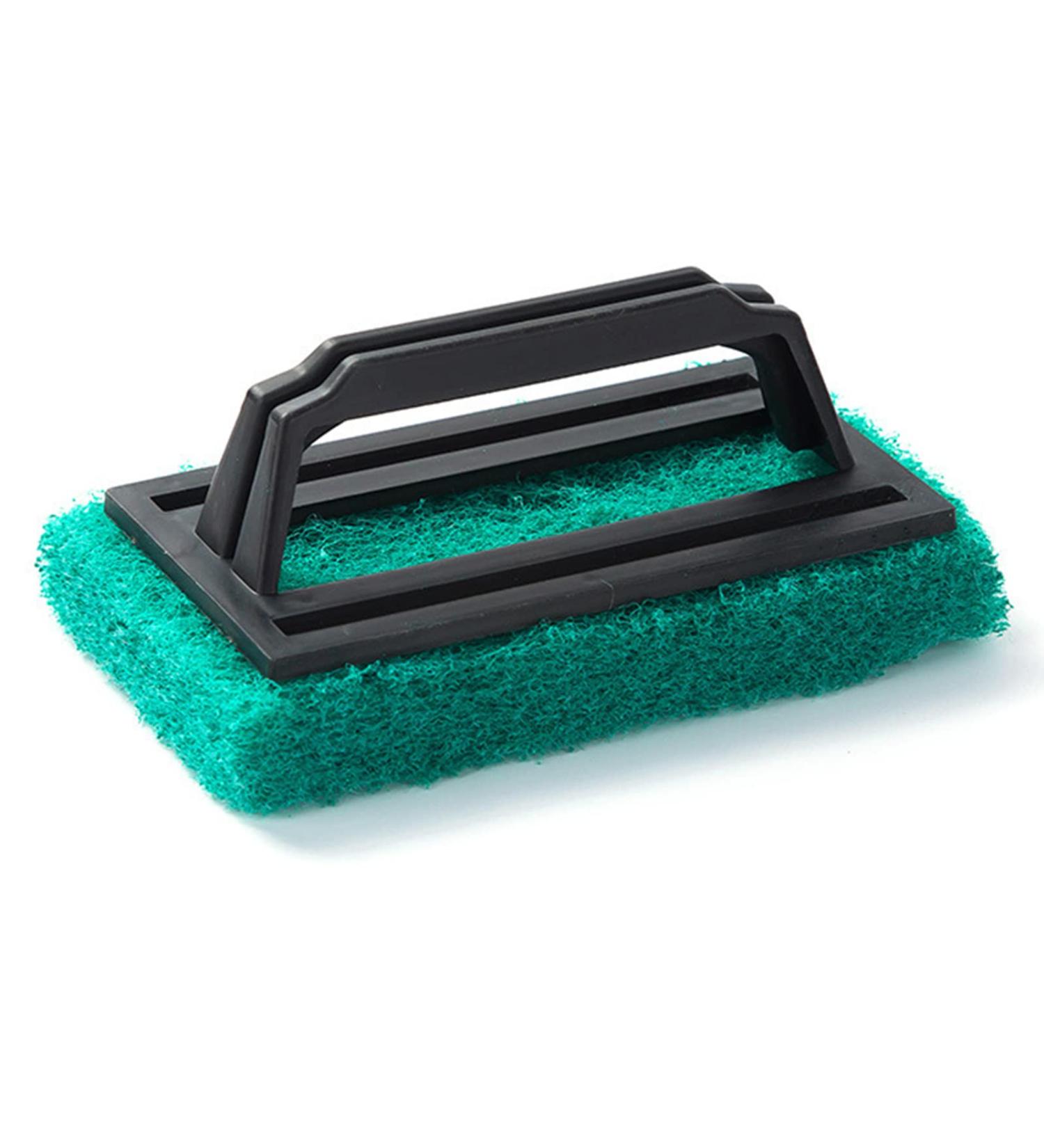 Reusable Scrub Pads Kits Shower Brush Scouring Pads Scrubber with Long Handle Sponges Scrubber Easily to Cleaner Green - Buy Online on GoSupps.com