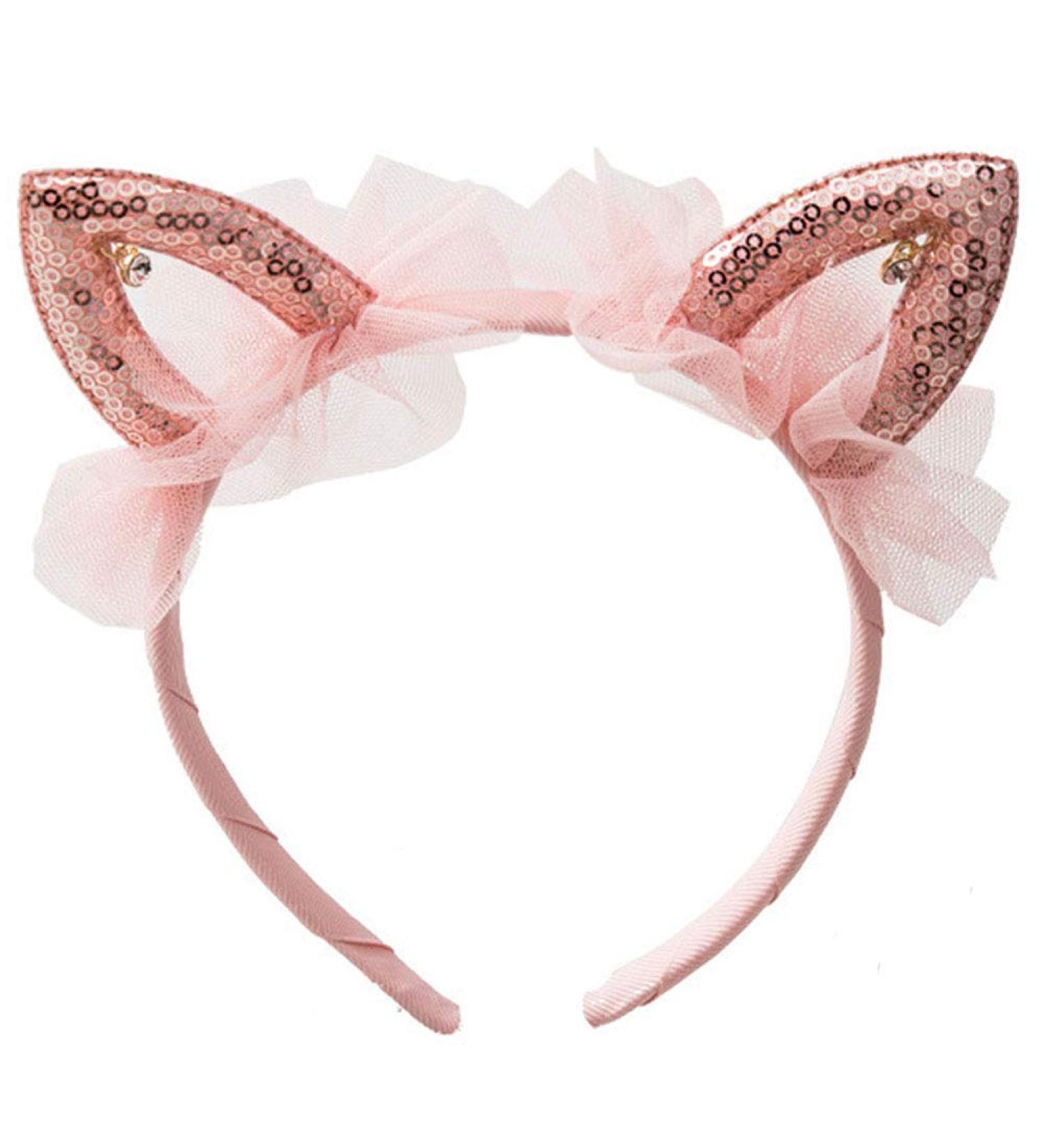 Sequins Lace Cat Ear Headband for Kids - Party Costume Accessory - Buy Online on GoSupps.com