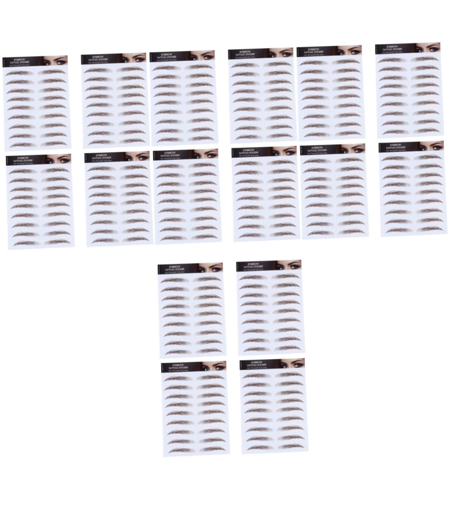 Beavorty 16 pcs eyebrow stickers waterproof stickers eyebrow tattoo peel off Imitation Eyebrow artificial 4d - Buy Online on GoSupps.com
