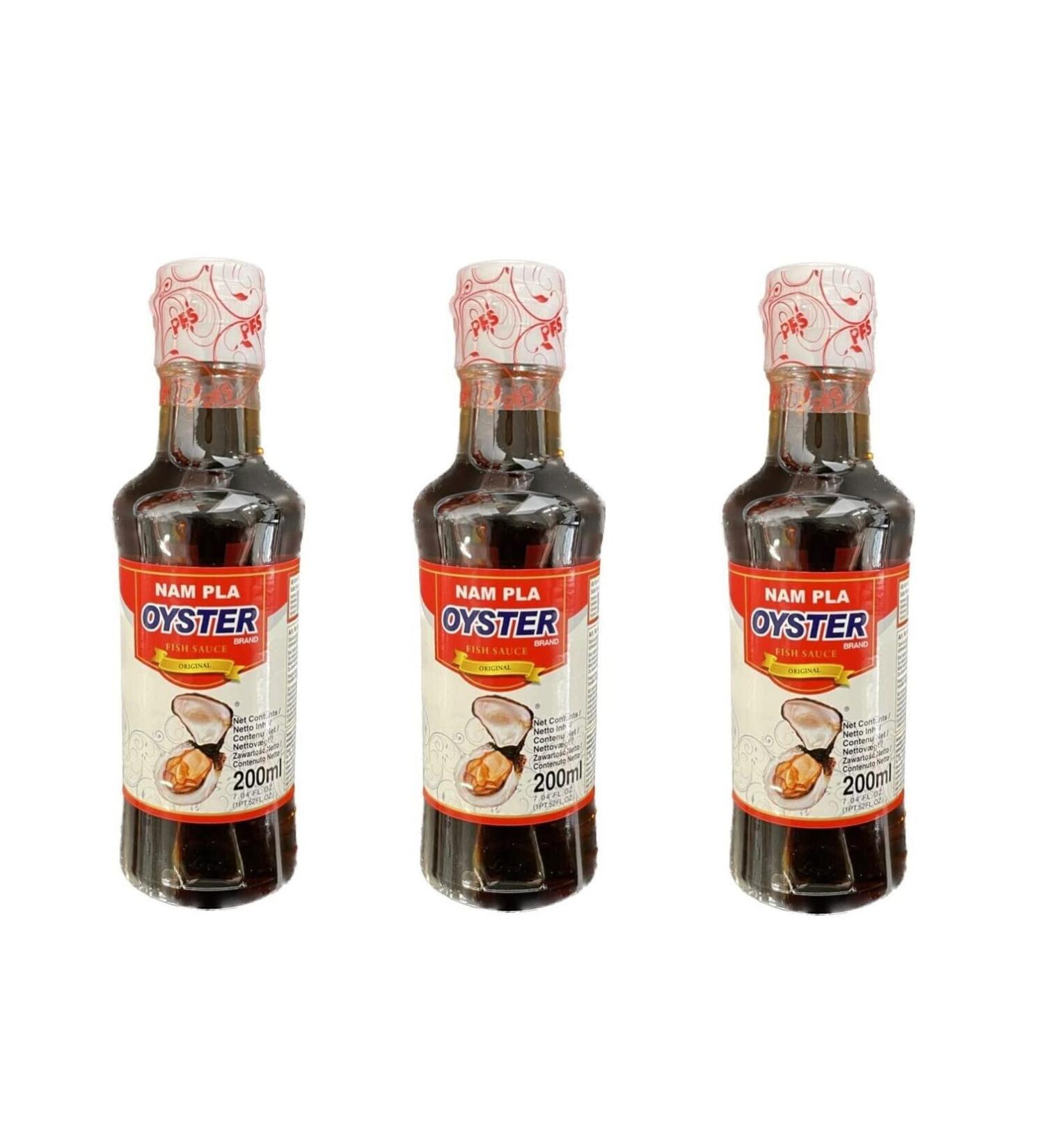 Fish Sauce Pamai Pai Three-Pack: 3 x 200ml Fish Sauce Oyster Thai Sauce Fish Sauce