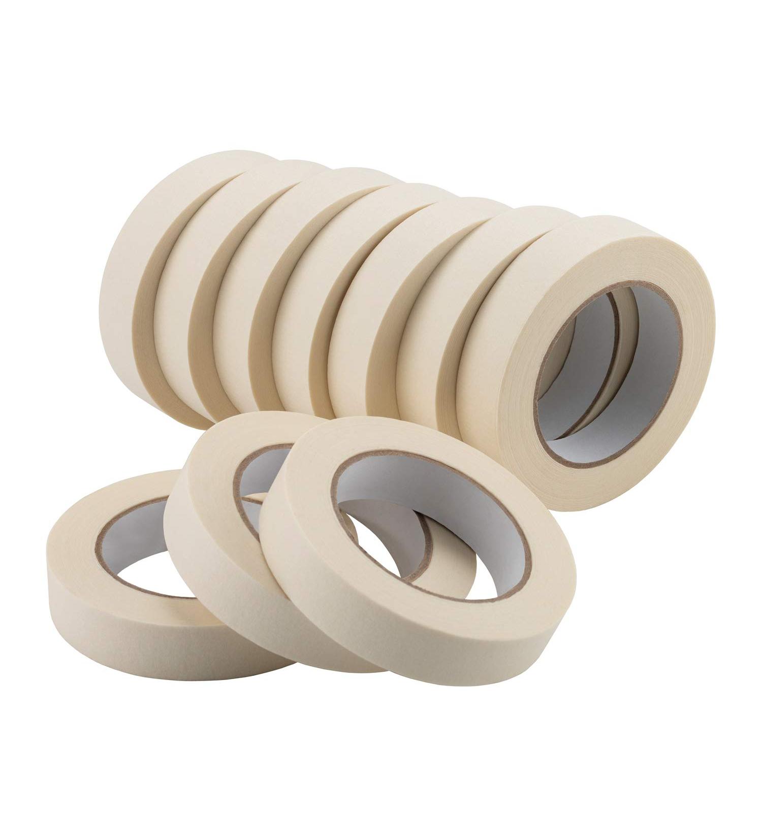 Lichamp Masking Tape 1 inch 10 Pack General Purpose Masking Tape Bulk Multipack for Basic Use 1 inch x 55 Yards x 10 Rolls (550 Total Yards) - Buy Online on GoSupps.com