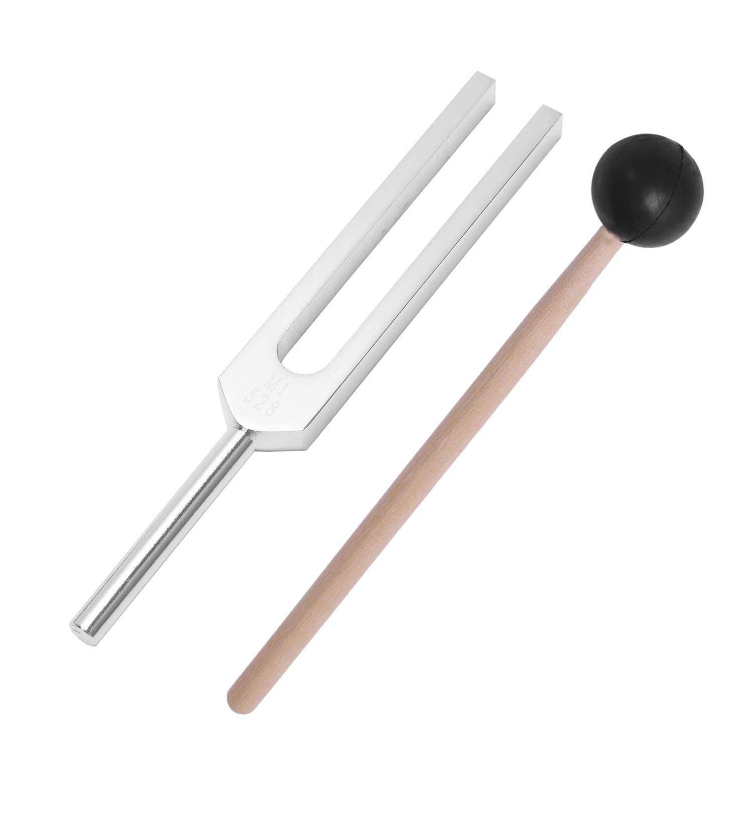 Aluminum + wood Tuning Fork Hammer Ball Diagnostic 528HZ With Mallet Set Nervous System Testing Tuning Fork Health Care - Buy Online on GoSupps.com