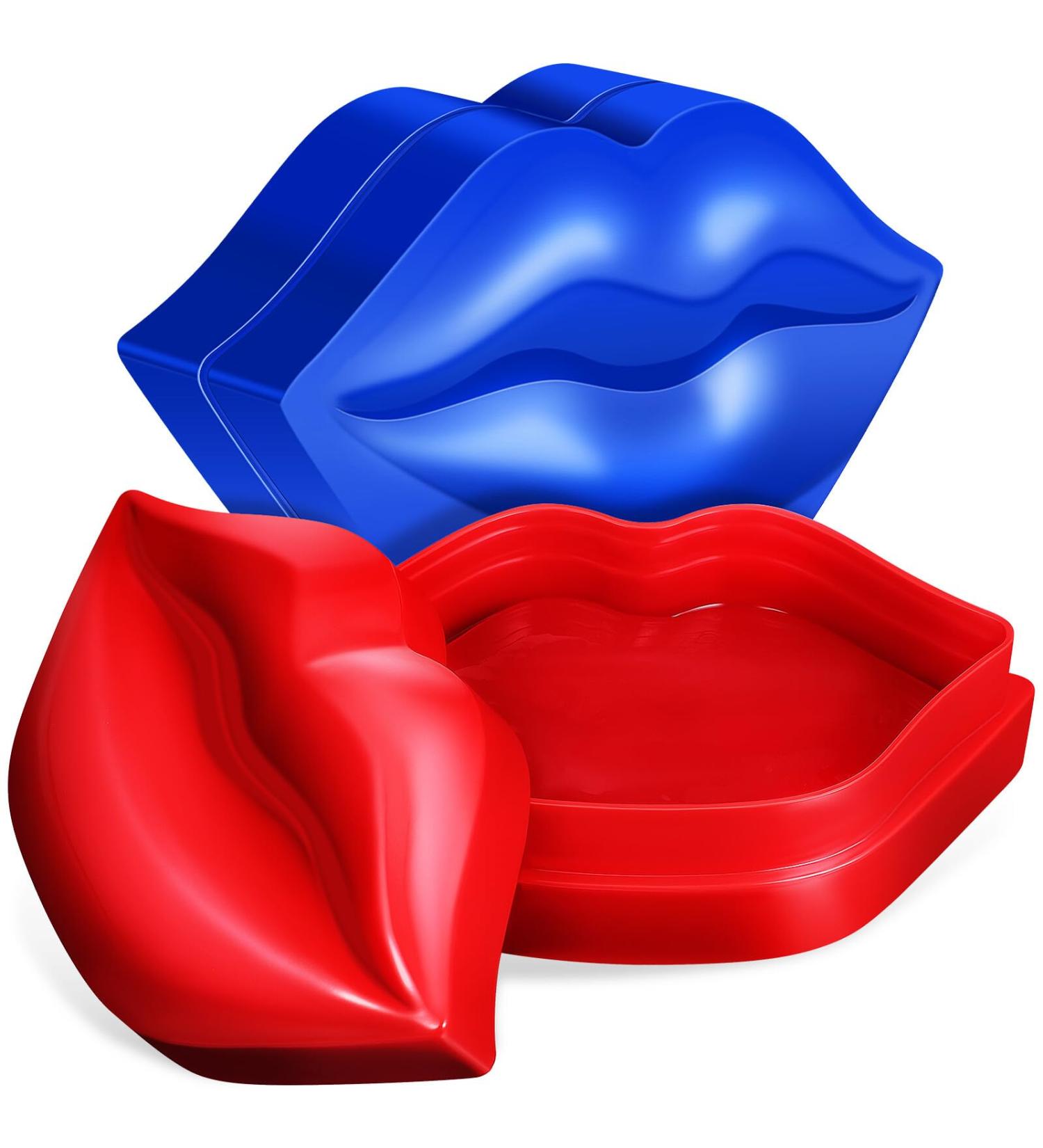 Lot De 2 Masques Exfoliants Hydratants L vres Coussinets De Gel Rouge Et Bleu Soin Nourrissant Et Domicile Adapt Tous Types De L vres Soins Indispensables - Buy Online on GoSupps.com