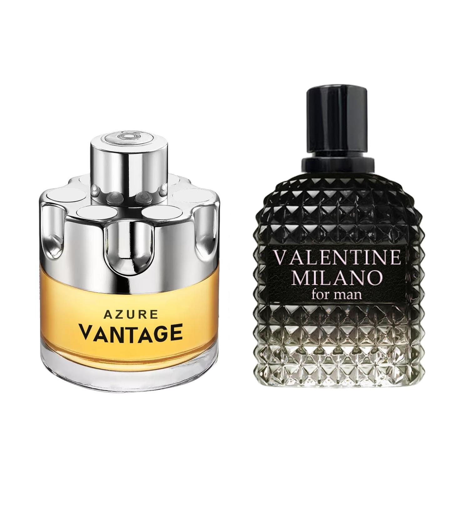 Valentine Milano/Azure Vantage Men's Cologne Long Lasting Scent Perfume for Men 2PCS Men's Fragrance for Gift Box Package 3.4 Fl Oz Spray Men's Eau de Toilette Valentine/Azure Vantage - Buy Online on GoSupps.com