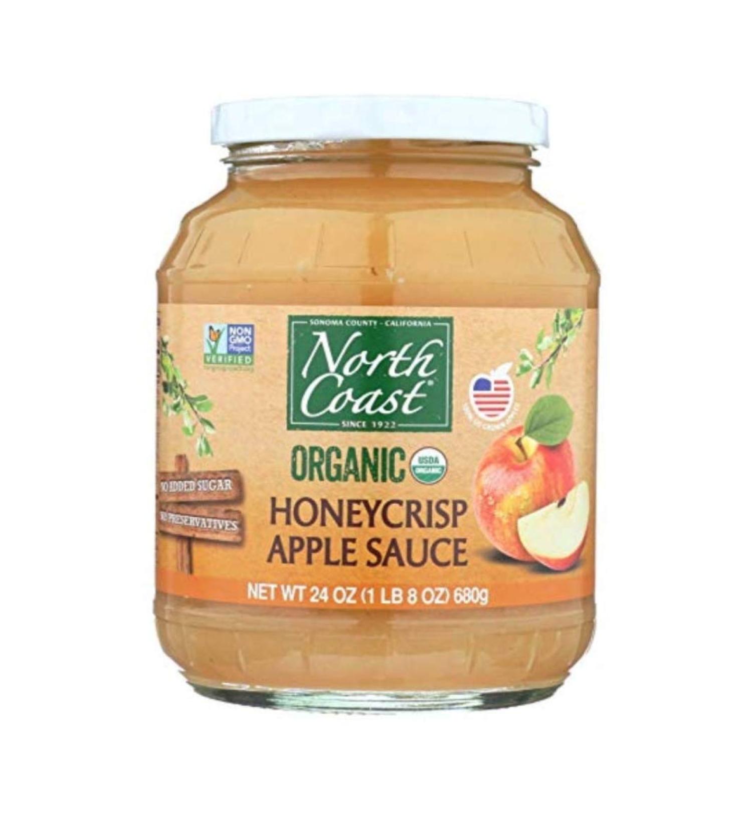 North Coast Organic Honeycrisp Apple Sauce 24oz (6 Pack) - Pure & Delicious - Buy Online on GoSupps.com