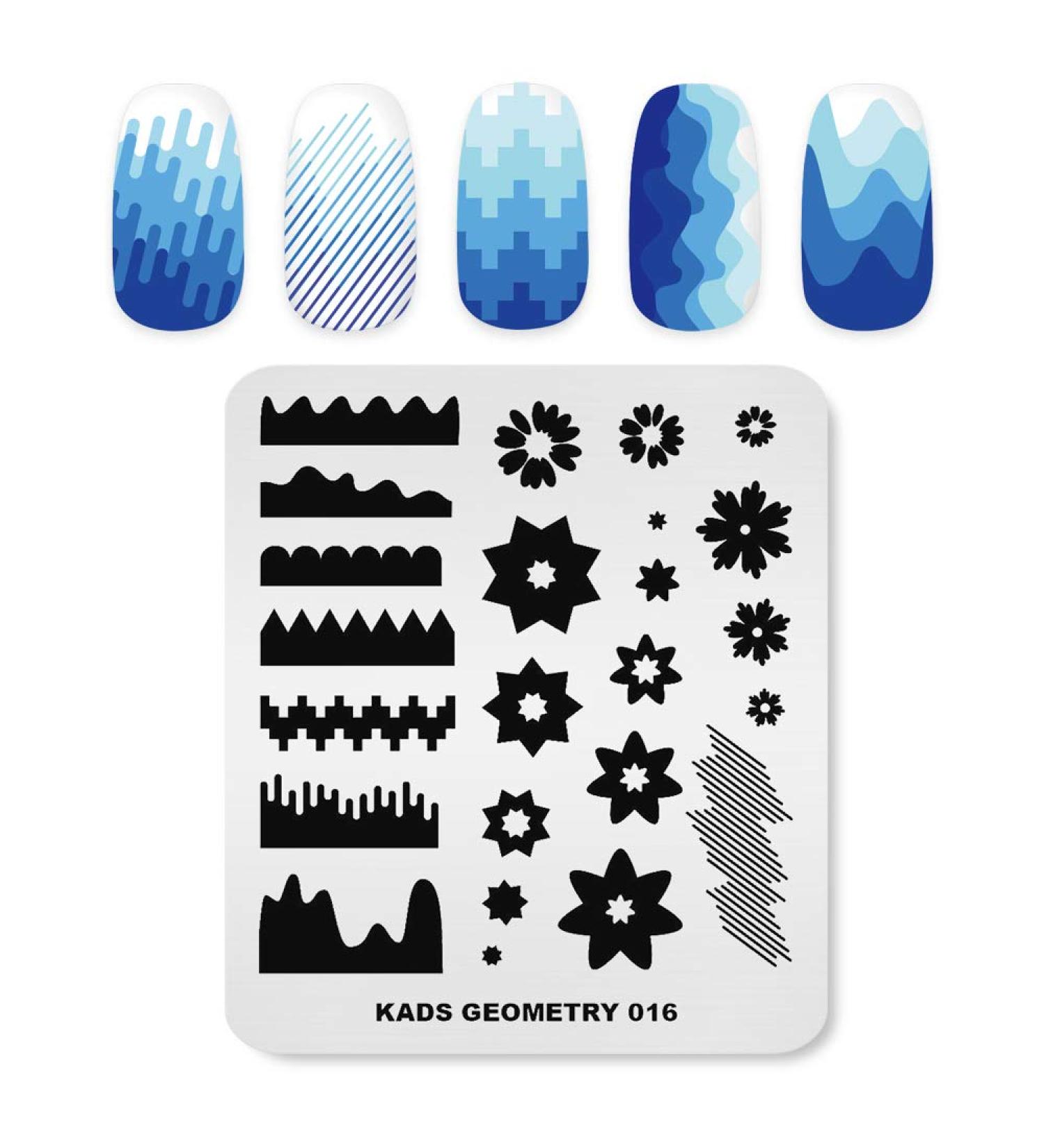 KADS Nail Art Stamping Plates Set Image Template Stencils Pattern with Stamping Plates Holder Case Organizer (GE016) - Buy Online on GoSupps.com