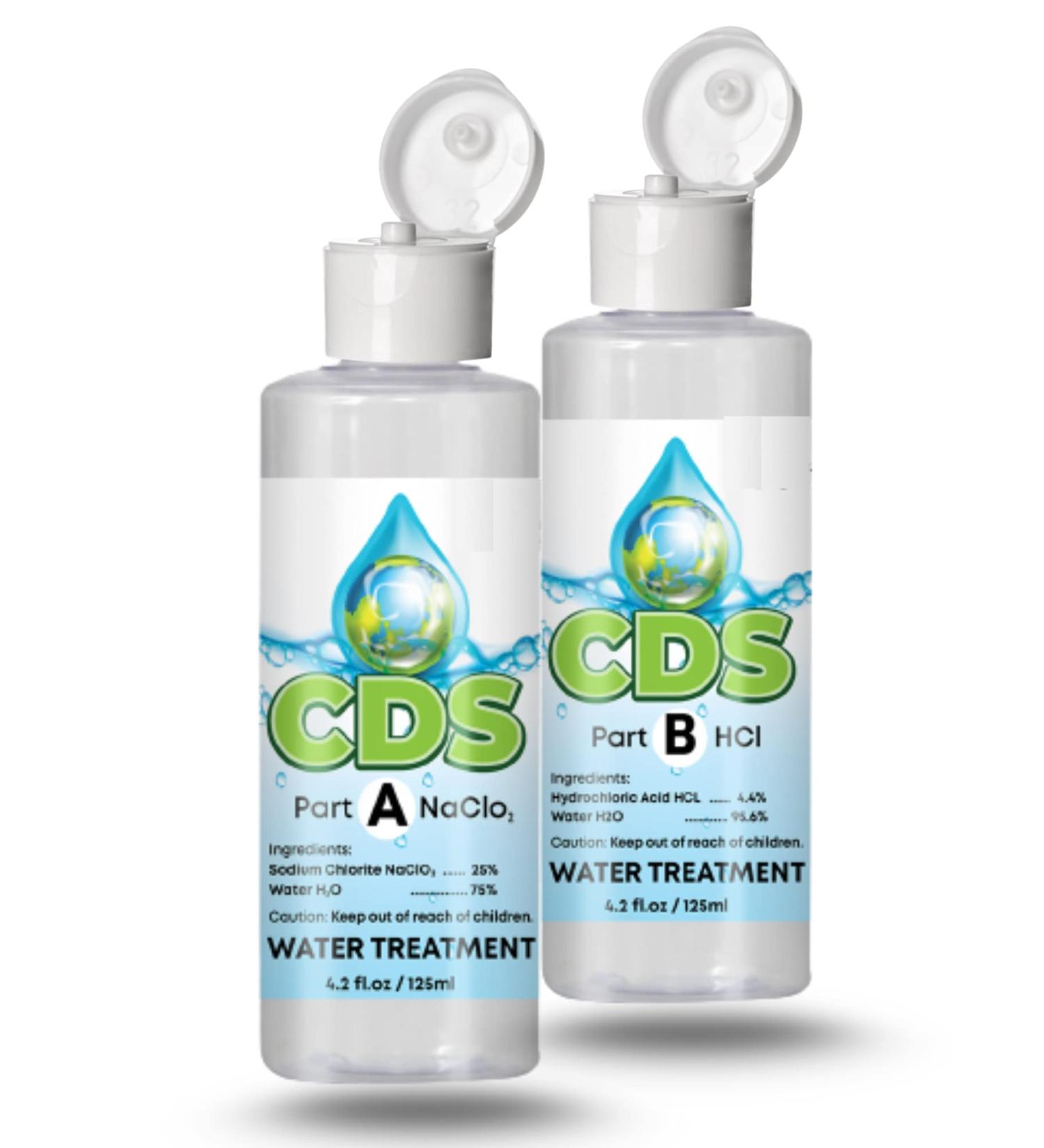 CDS Chlorine Dioxide Water Treatment 8oz Kit - 28% Sodium Solution - Ideal for Hiking, Camping, Bug Out Bags - Water Purification Solution - Buy Online on GoSupps.com