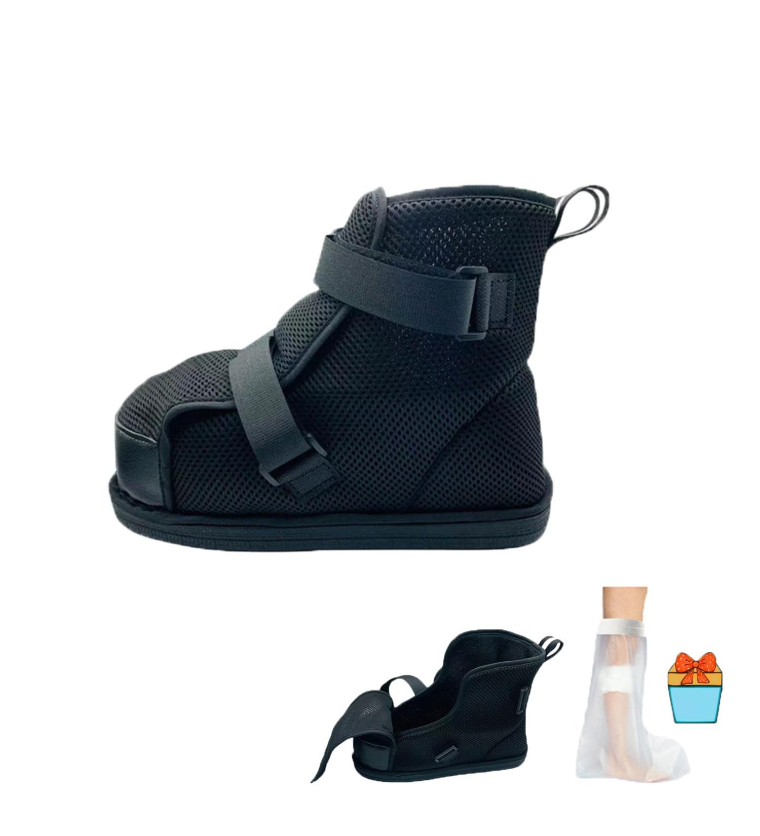 Buy Medical Boots & Post-Operative Shoes | Adjustable Orthopedic Walking Shoes for Foot Fractures & Bunions - Black High Top Mesh (Small - Buy Online on GoSupps.com