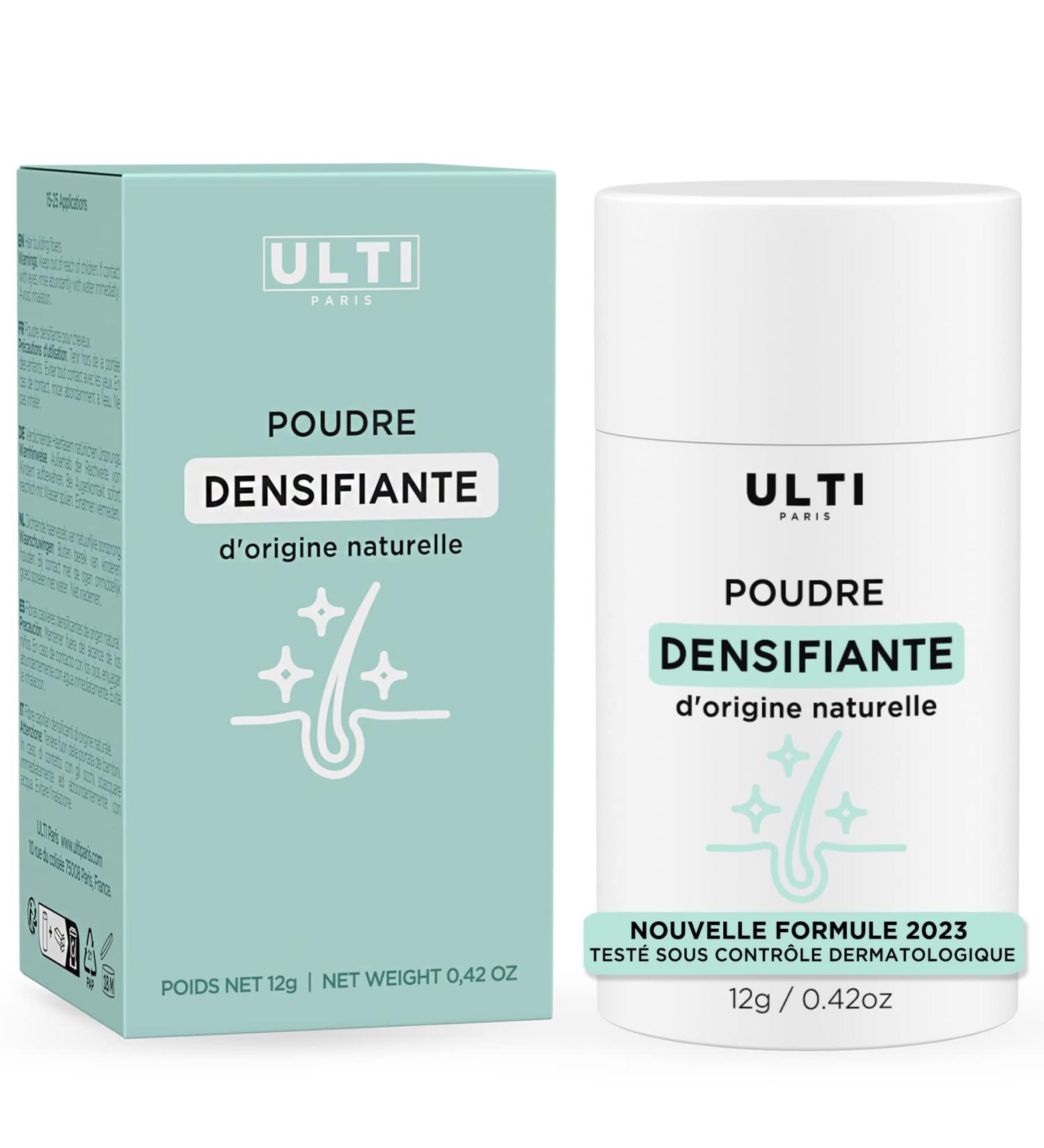 Ulti Paris Hair Densifying Powder - 12g - Natural Hair Fiber (Dark Brown) I Men's Hair Powder I Men's Hair Contour & Women's Hair Densifying Powder - Buy Online on GoSupps.com