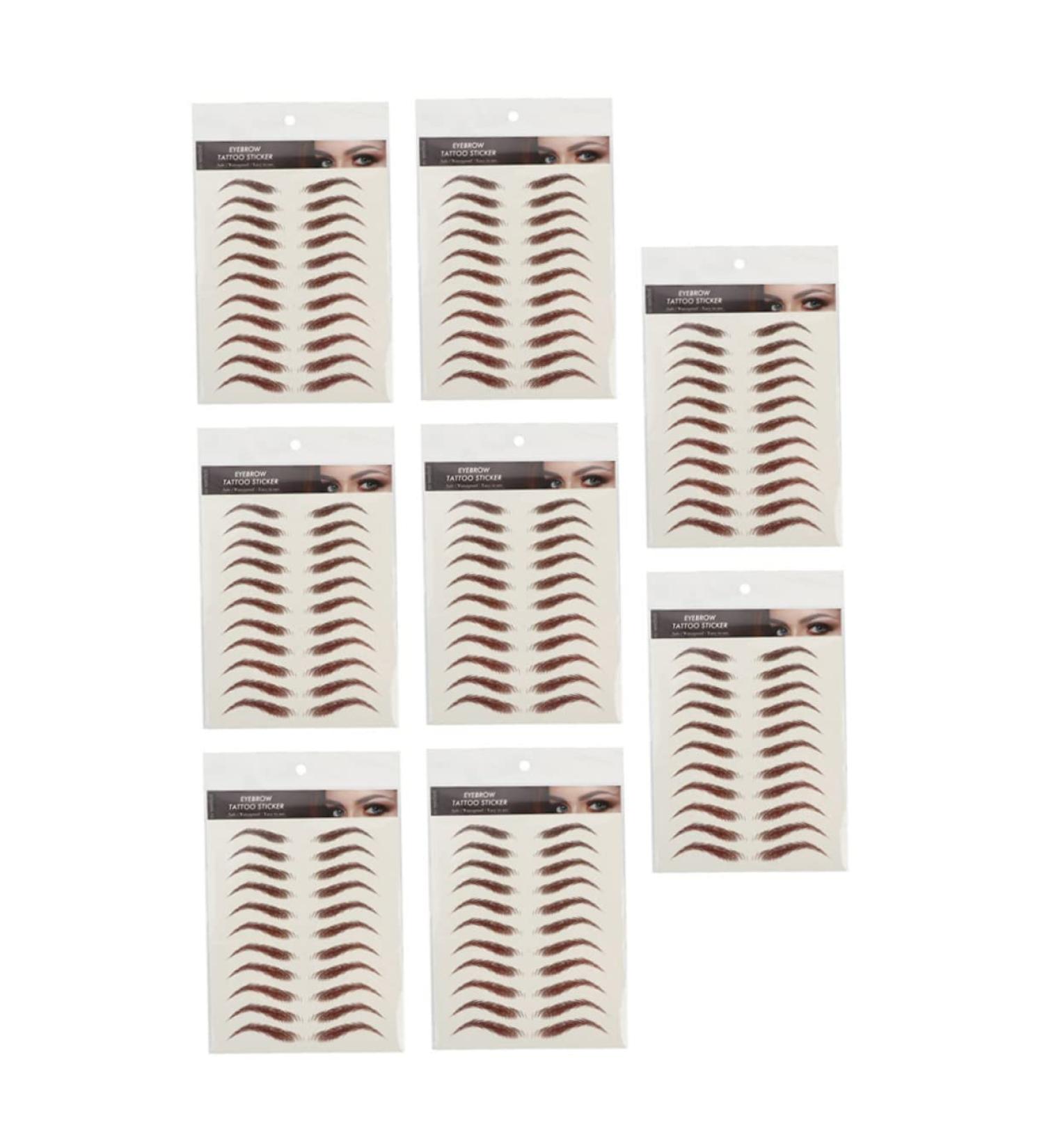 BIUDECO Eyebrow Pen 9 Sheets Waterproof Eyebrow Stickers Eyebrow Transfers Stickers for Women Temporary Brow Tattoos 6d - Buy Online on GoSupps.com