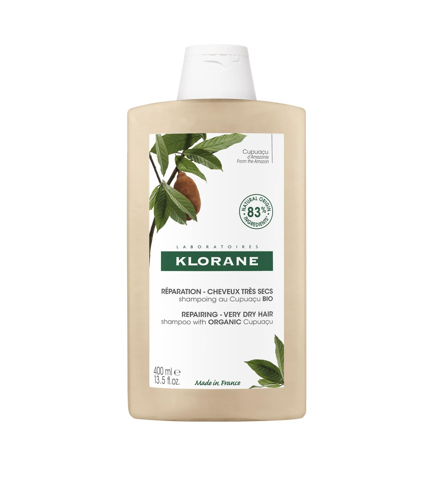 Klorane - Shampoo with Organic Cupua u Butter - Nourishing & Repairing for Very Dry Damaged Hair - 400ml - Buy Online on GoSupps.com