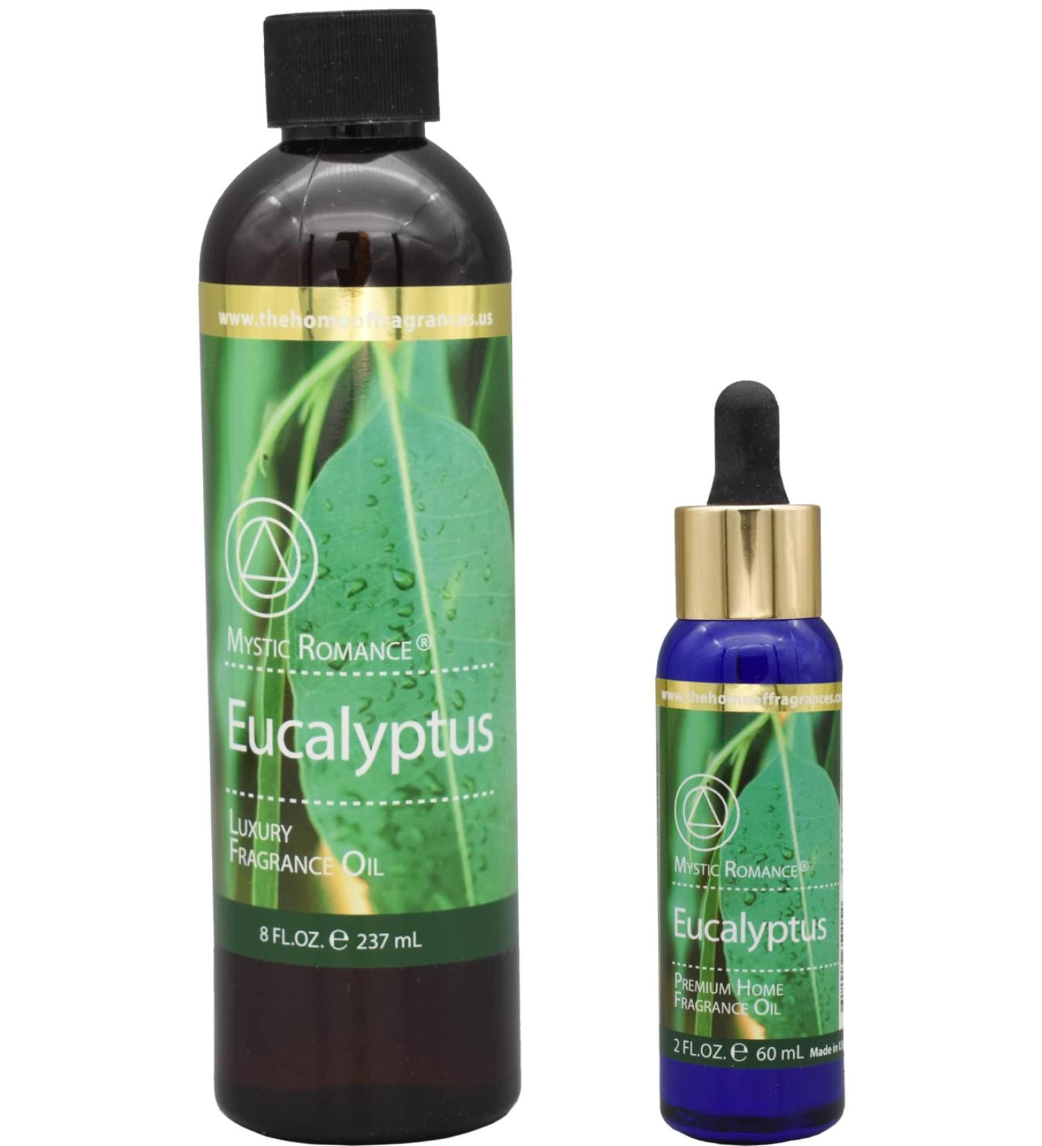 The Home of Fragrances - Set of 2 Bottles of Fragrance Oils - 2oz & 8oz (Eucalyptus)