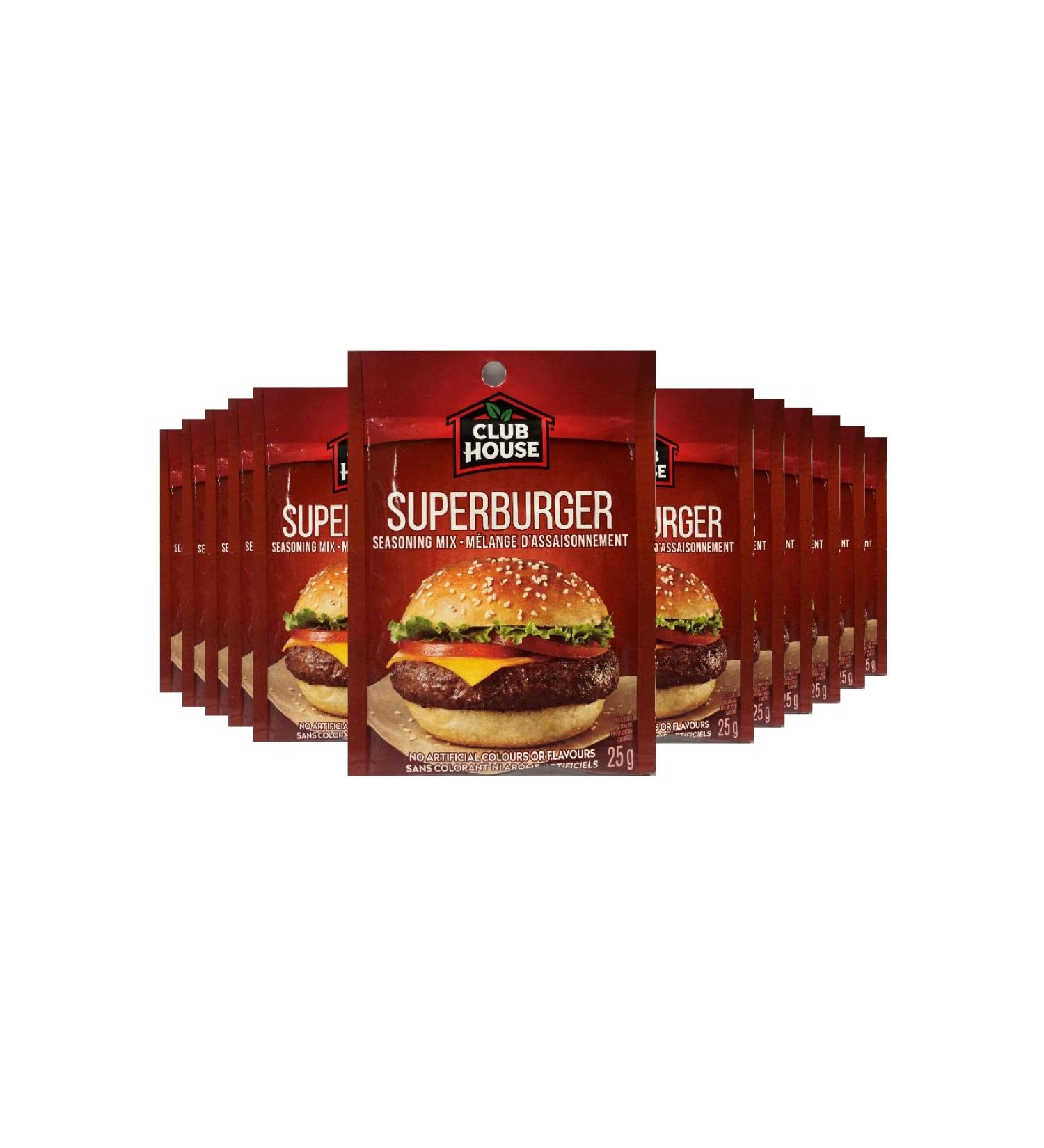 Club House Dry Sauce/Seasoning/Marinade Mix Superburger 25g Case Pack 12 Count - Buy Online on GoSupps.com
