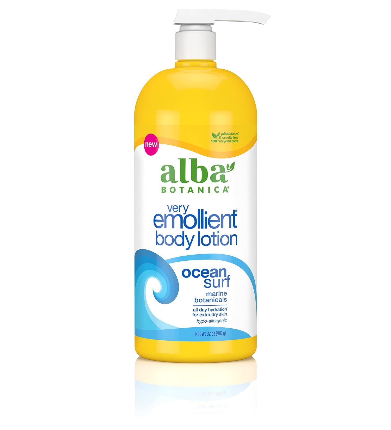 Alba Botanica Very Emollient Body Lotion Ocean Surf - 32 oz | Hydrating Skin Moisturizer - Buy Online on GoSupps.com
