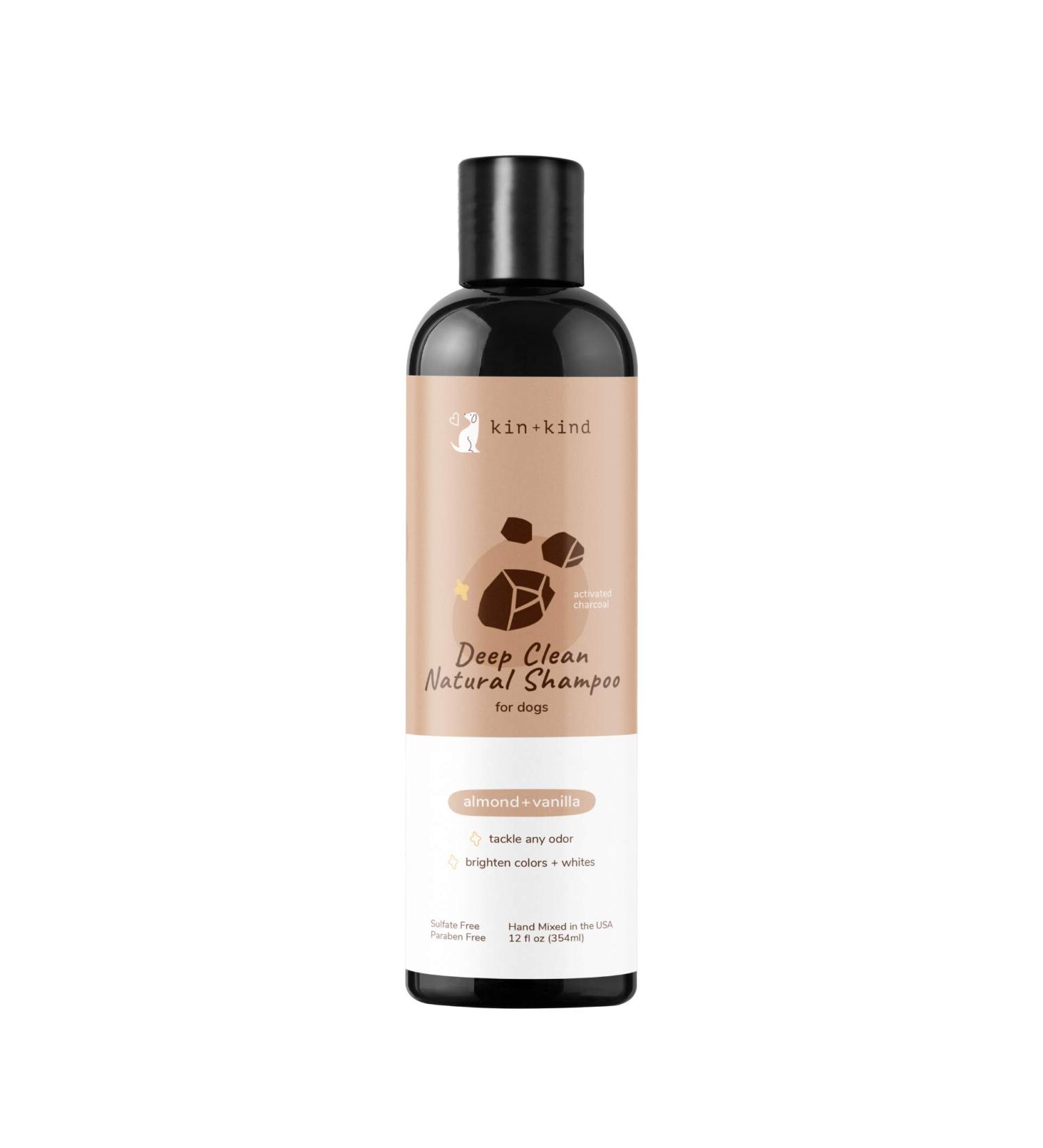 Kin+Kind Deep Clean Natural Dog Shampoo - Almond & Vanilla 12 fl oz - Buy Online on GoSupps.com