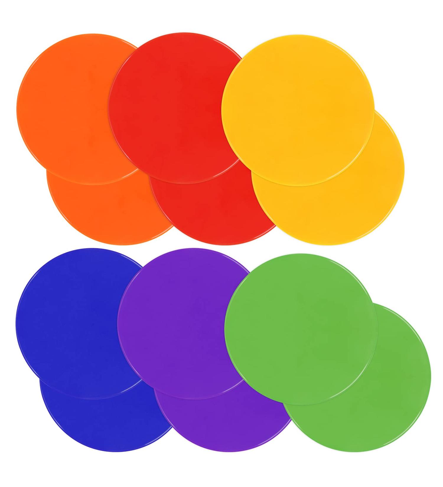 GDUCKS 10 Inch Spot Markers 12 Pack - Rubber Floor Dots for Sports Training & Classroom Activities - Buy Online on GoSupps.com