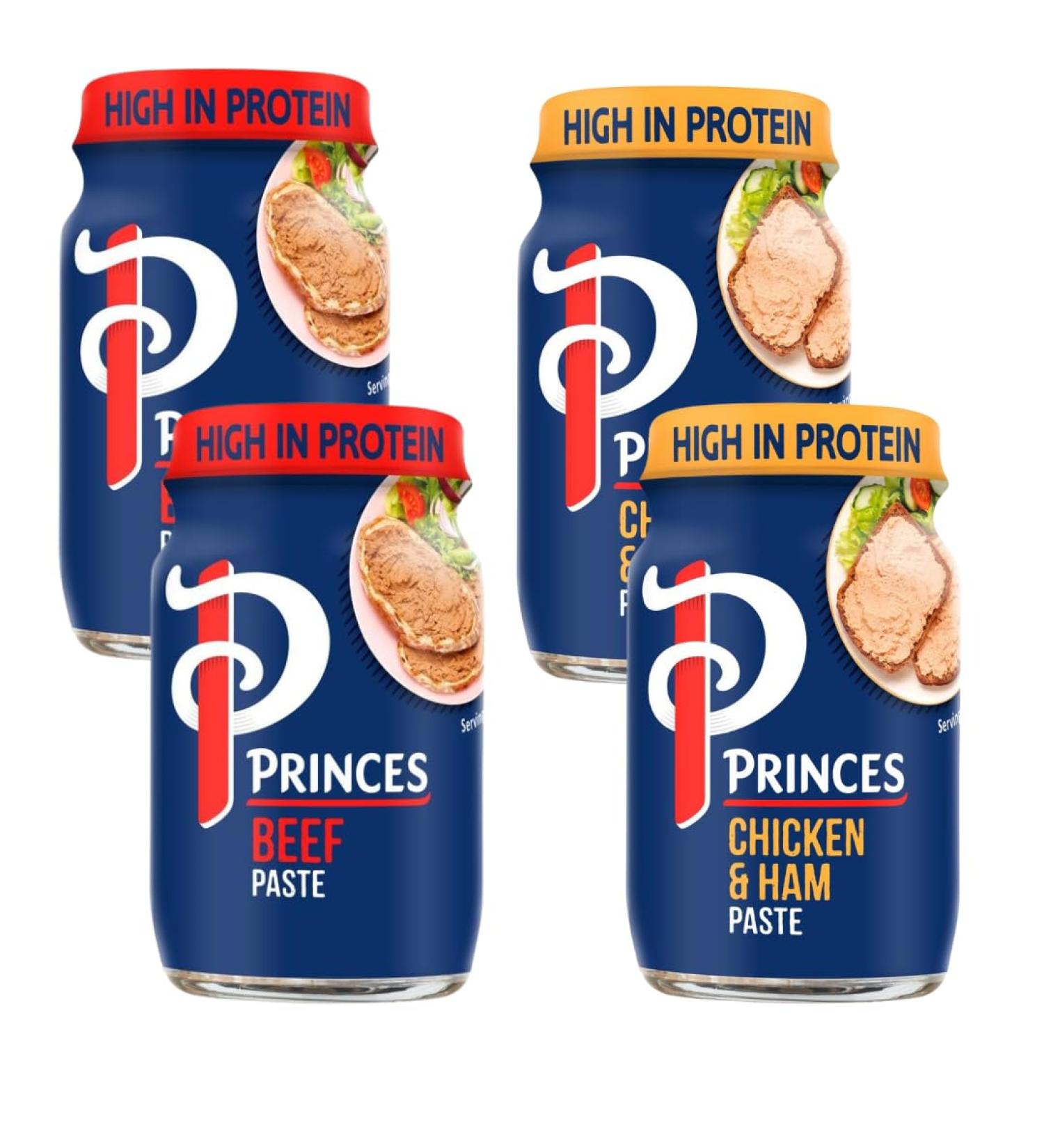 Sandwich Spread Bundle Containing Princes Beef Paste 75g x2 Princes Chicken & Ham Paste 75g x2 (4 Pack) - Buy Online on GoSupps.com
