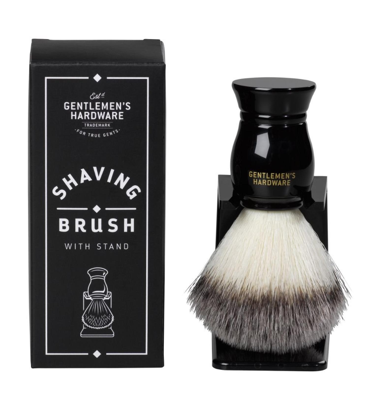 Gentleman's Hardware GEN034 Men's Shaving Brush and Stand - Premium Black Grooming Set for International Shipping - Buy Online on GoSupps.com