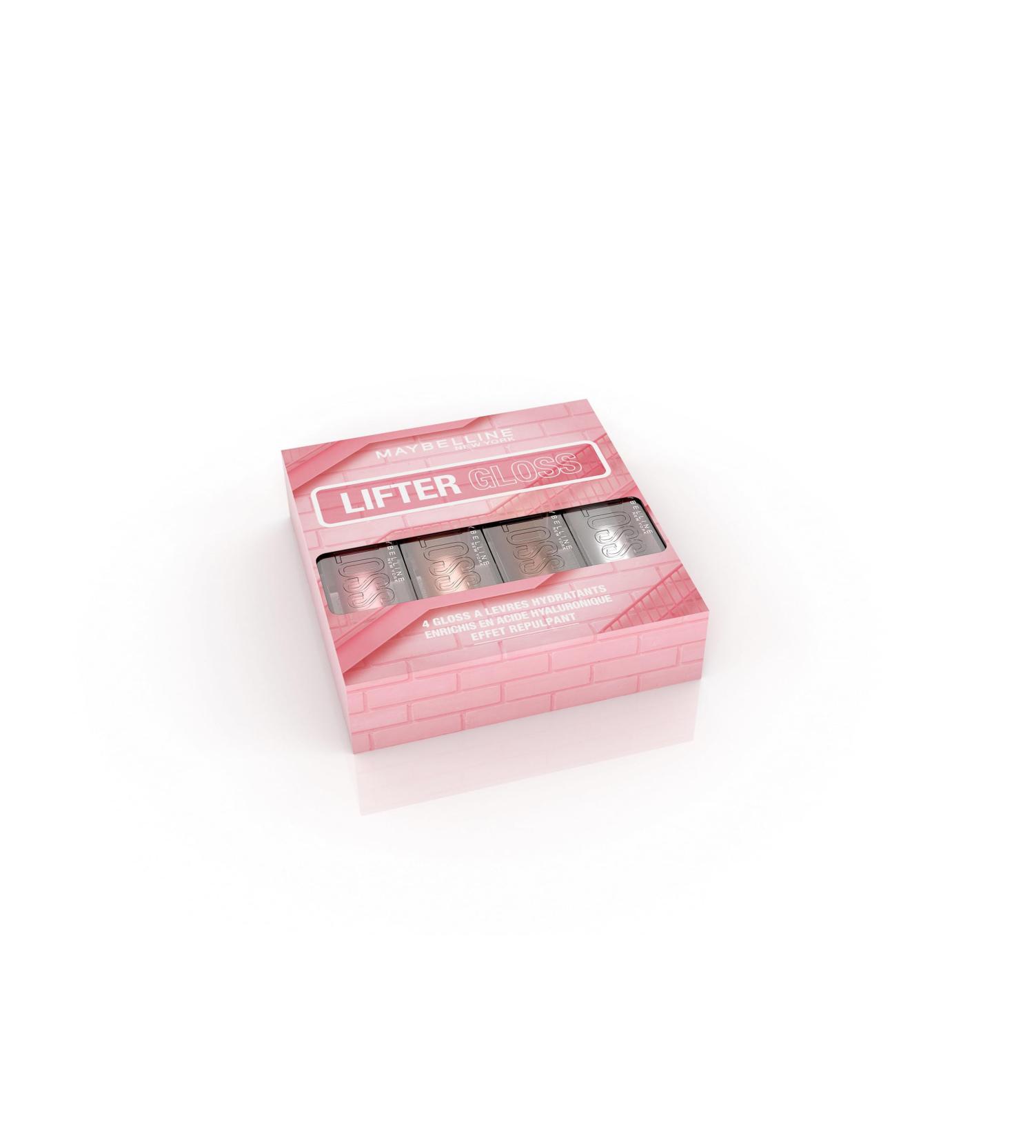 Set of 4 Lip Glosses with Plumping & Moisturizing Effect - Enriched with Hyaluronic Acid - Lifter Gloss - Shades: Amber (007) Crystal (010) Silk (004) & Pearl (001) - Buy Online on GoSupps.com