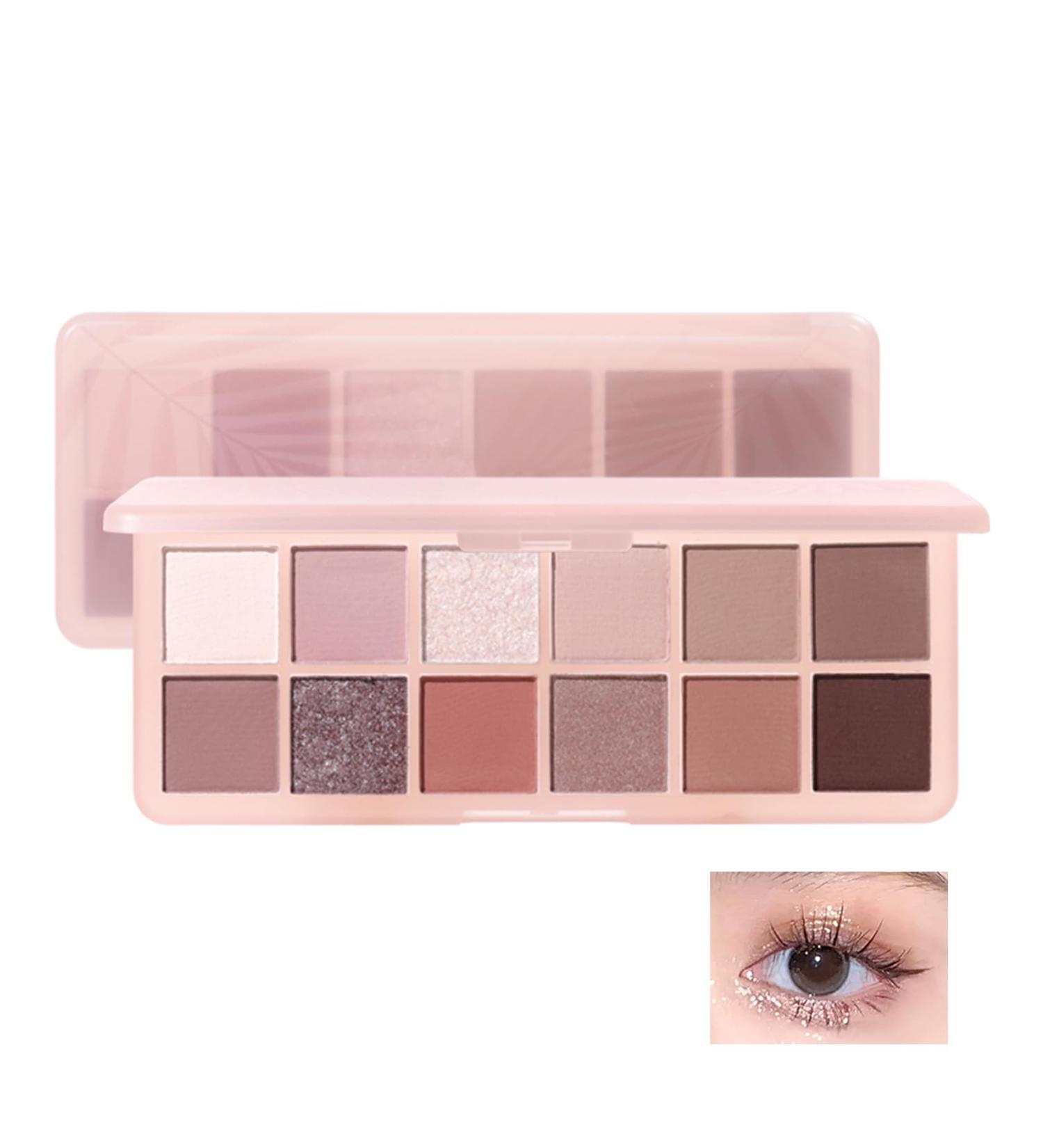 LXZJJM 12 Colors Makeup Nude Colors Eyeshadow Palette Matte Shimmer Glitter Smokey Professional Beauty Kit 0.5oz (02#Sweet) - Buy Online on GoSupps.com