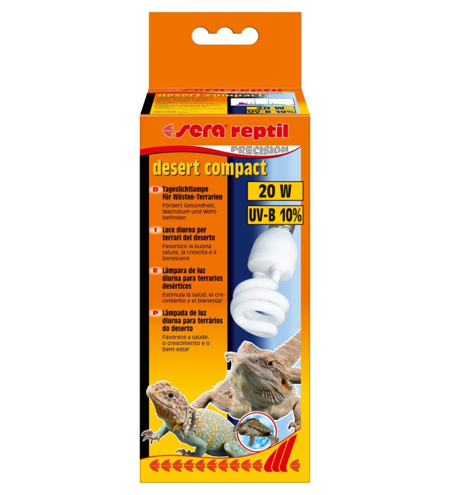 sera reptil desert compact 20 W - lighting for desert terrariums white