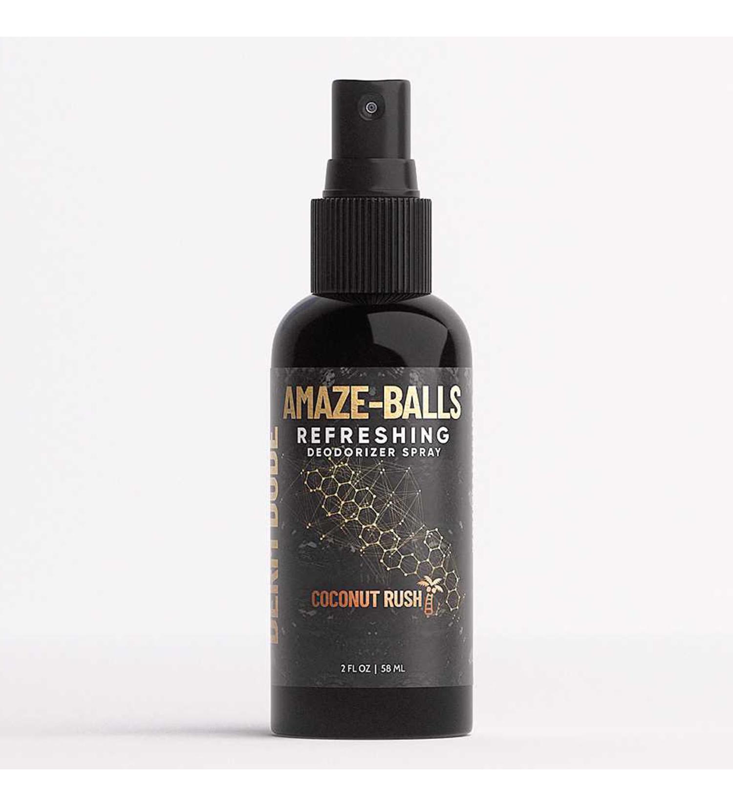 Derm Dude Amaze Balls Deodorant & Anti Chafing Sack and Groin Spray for Men | Formulated with All-Natural DeoPlex for Odor Control | With Refreshing Aloe Vera - Coconut Rush Scent | 2oz (1 Pack) - Buy Online on GoSupps.com