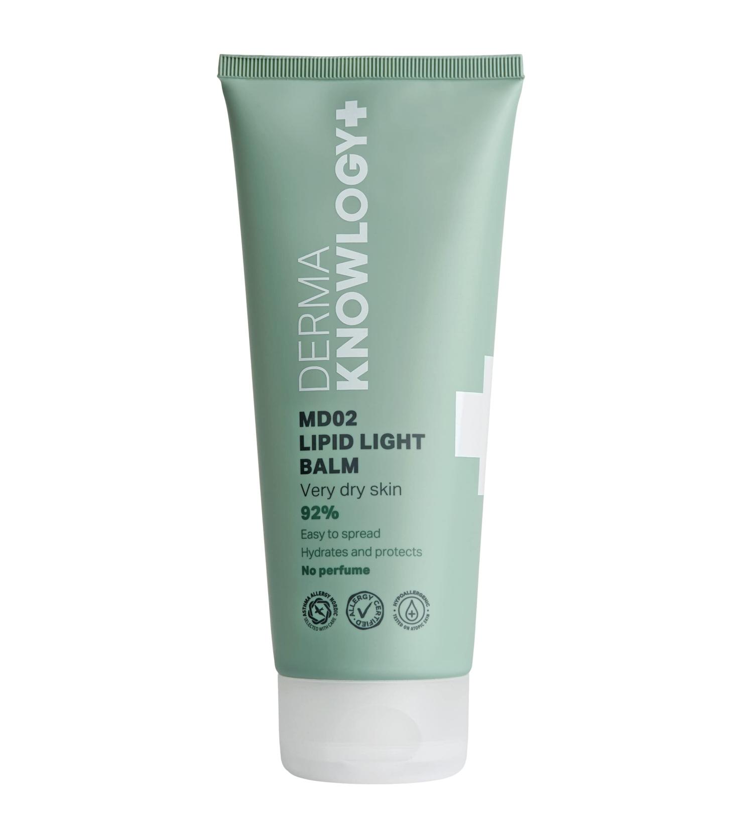 Dermaknowlogy MD02 Lipid Light Balm - Moisture & Protection for Very Dry Skin | Perfume-Free | Allergy Certified | 200ml - Buy Online on GoSupps.com
