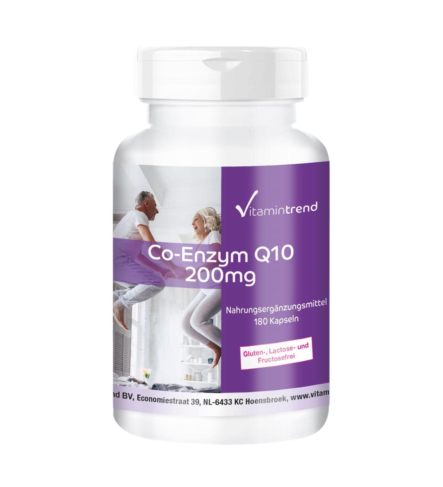 Co-Enzyme Q10 200mg - 180 Vegan Capsules for 6 Months | Ubiquinone Supplement | Vitamintrend - Shop Internationally! - Buy Online on GoSupps.com