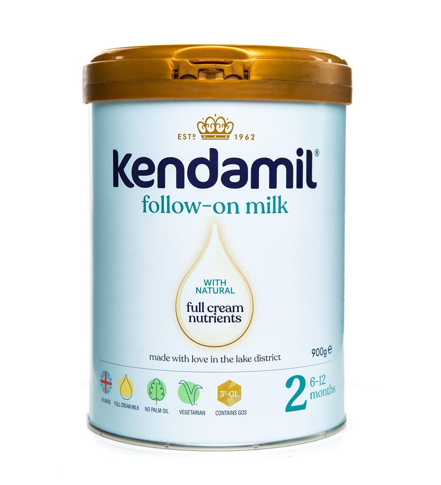 1x800g Kendamil FollowOn Milk 6Pack Stage 2 612 Months British Made Whole Milk Formula Vegetarian No Palm Oil No GMOs with Omega 3 DHA Omega 6 ARA and Prebiotics - Buy Online on GoSupps.com