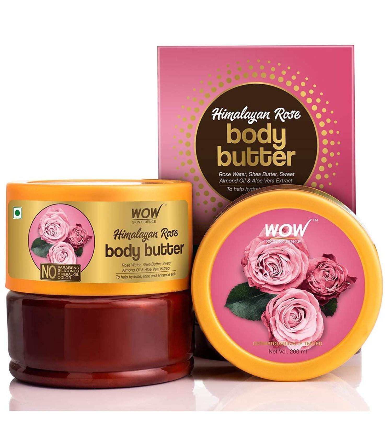 WOW Skin Science Himalayan Rose Body Butter 200ml - 6.70 Fl Oz (Pack of 1) - Buy Online on GoSupps.com
