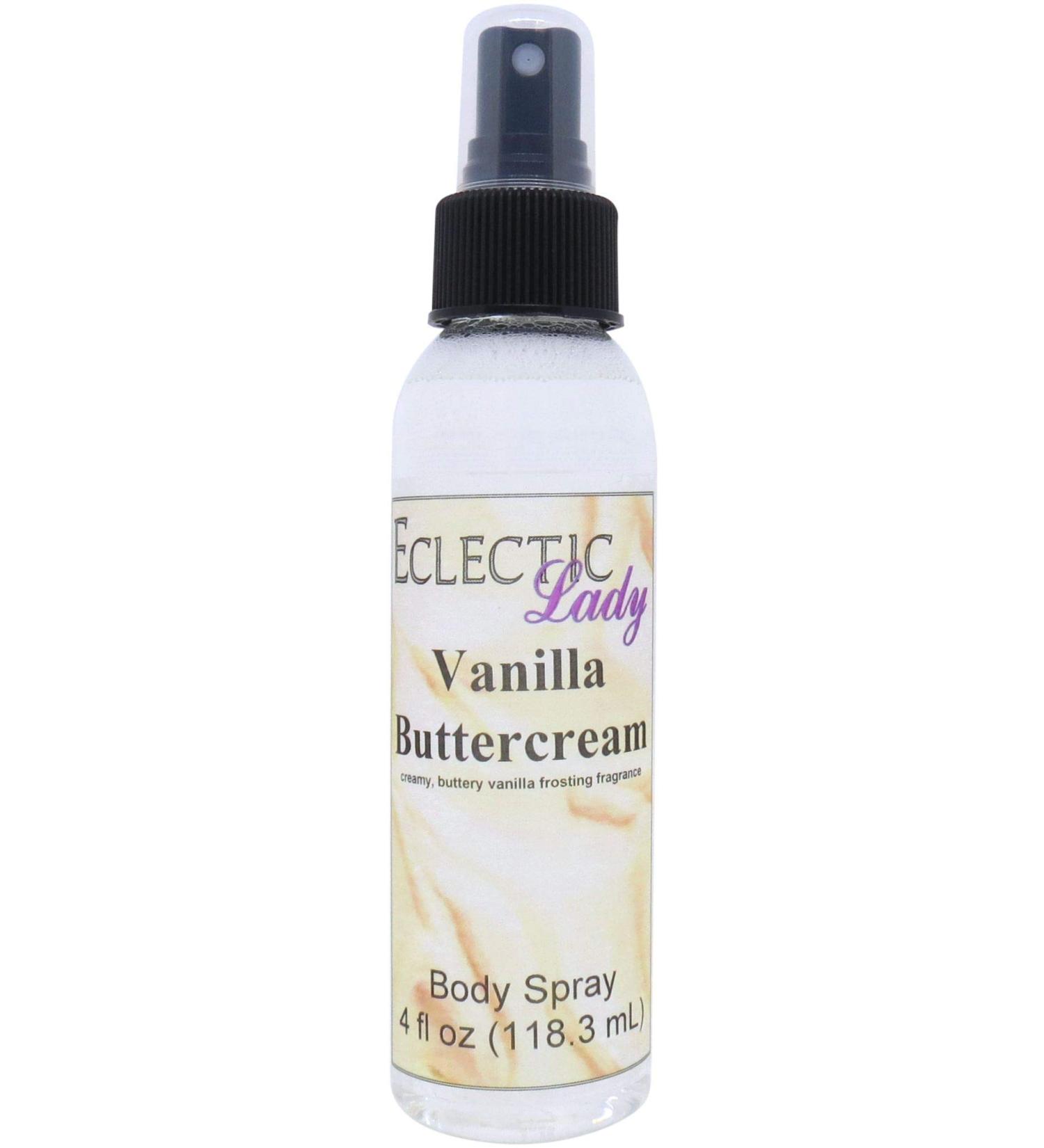 Vanilla Buttercream Body Spray 4 ounces Body Mist for Women with Clean Light & Gentle Fragrance Long Lasting Perfume with Comforting Scent for Men & Women Cologne with Soft Subtle Aroma For 4 Fluid Ounces - Buy Online on GoSupps.com