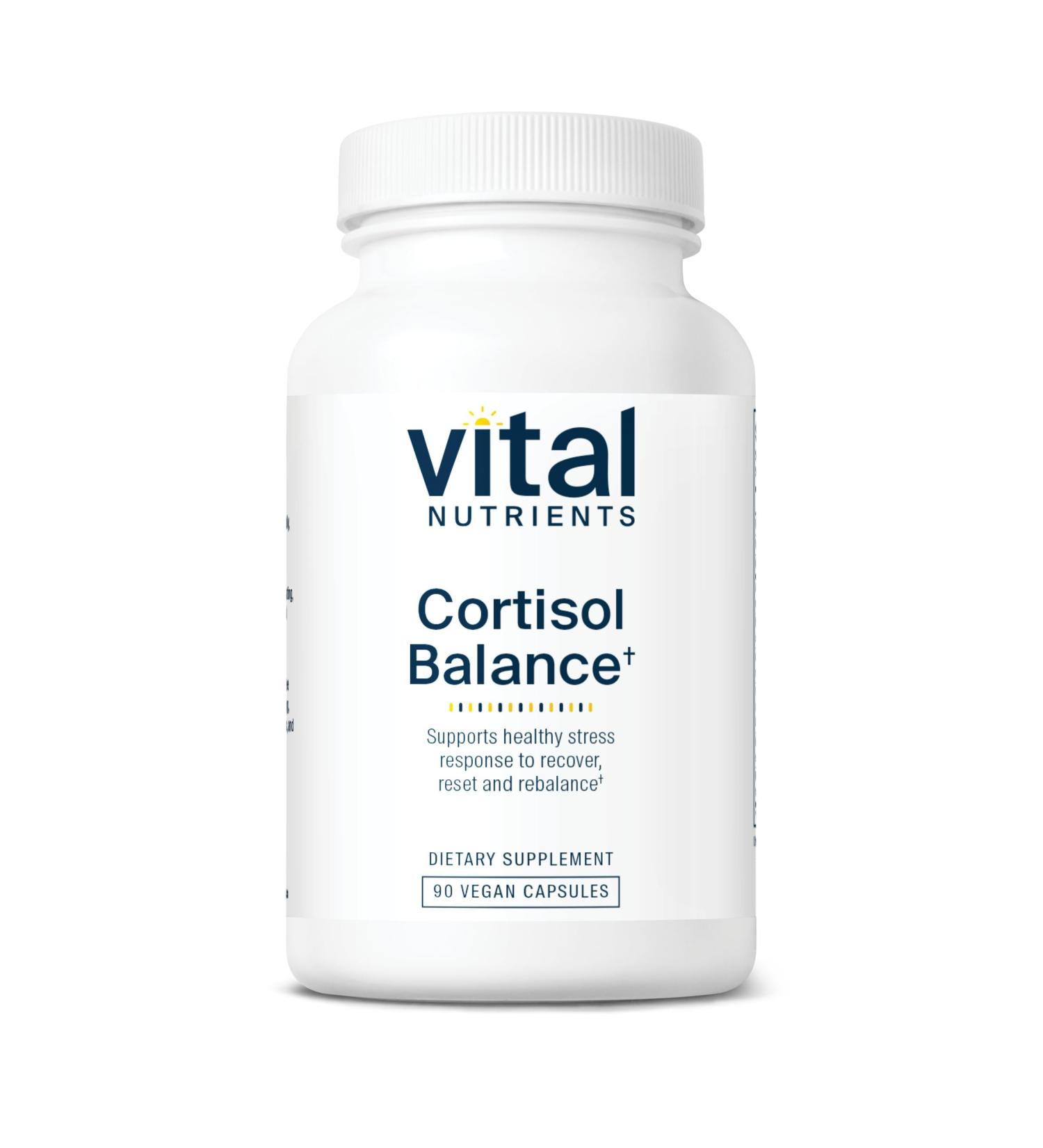 Vital Nutrients Cortisol Balance | Vegan Stress Relief Supplement | Cortisol Manager Supports Energy & Stress Levels | Ashwagandha & Magnesium for Relaxation | Gluten Dairy Soy Free | 90 Capsules 90 Count (Pack of 1) - Buy Online on GoSupps.com