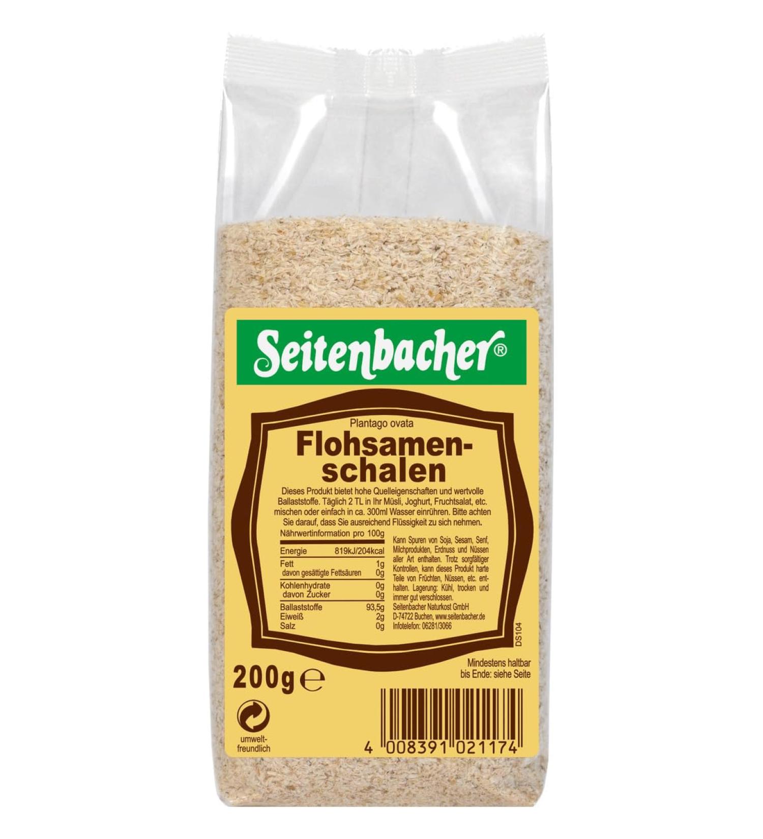 Sideboard Seitenbacher Flea peels I Plantago ovata I natural I intestinal treatment I weight management I diet I egg replacement I 3 x 200 g 10 - Buy Online on GoSupps.com