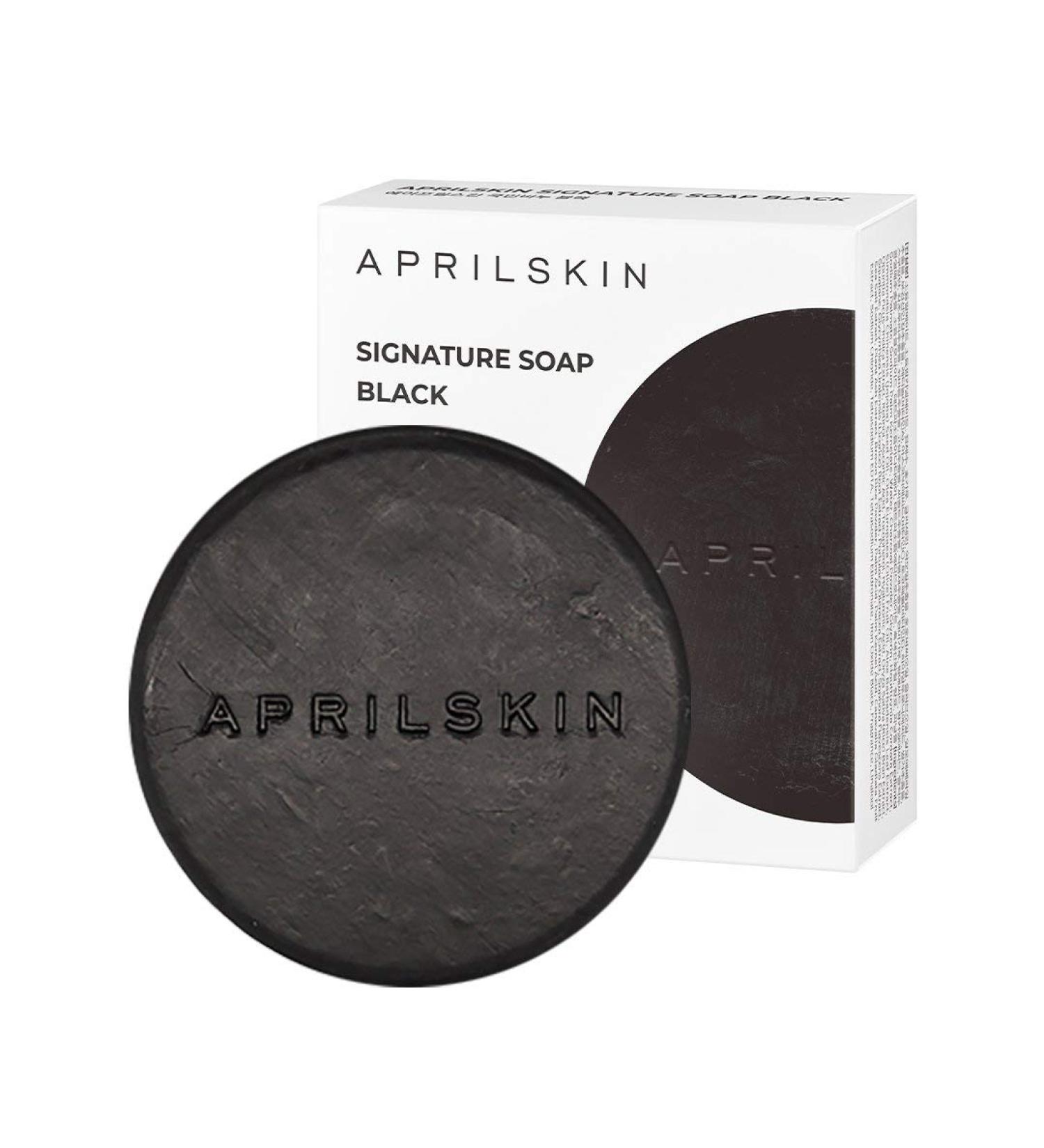 Aprilskin Signature Charcoal Soap Bar - Deep Cleansing and Purifying Formula - Buy Online on GoSupps.com