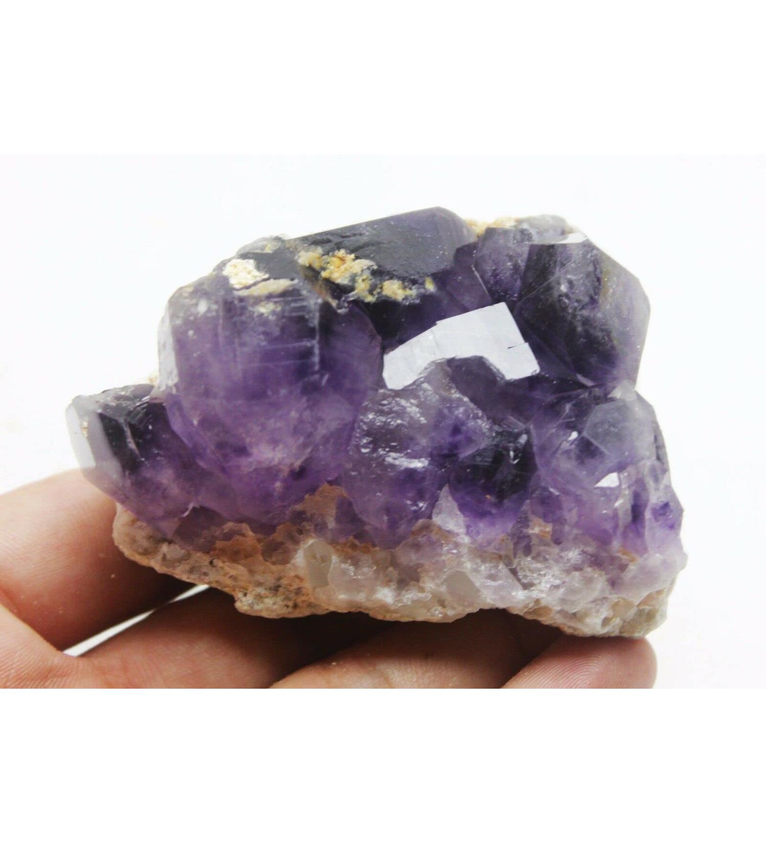 265g Natural Skeletal Elestial Purple Crystal Amethyst Point Cluster Specimen Crystal Cluster - Buy Online on GoSupps.com