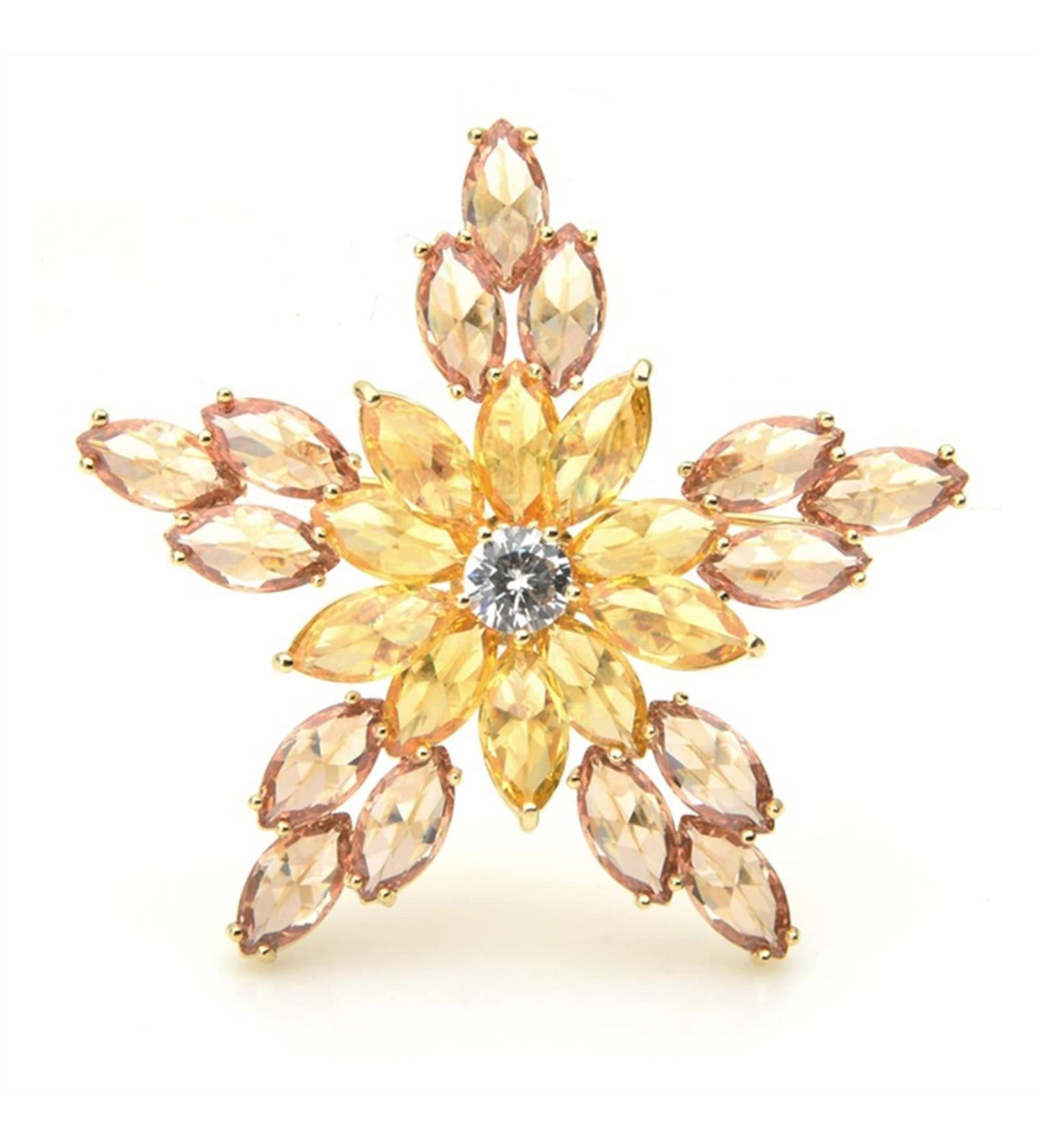 Pin Jewelry Gifts for Women Ladies Fashion Accessories Ladies Elegant Crystal Star Brooch Wedding Party Brooch Five-Pointed Star Shaped Brooch Brooches & Pins - Buy Online on GoSupps.com