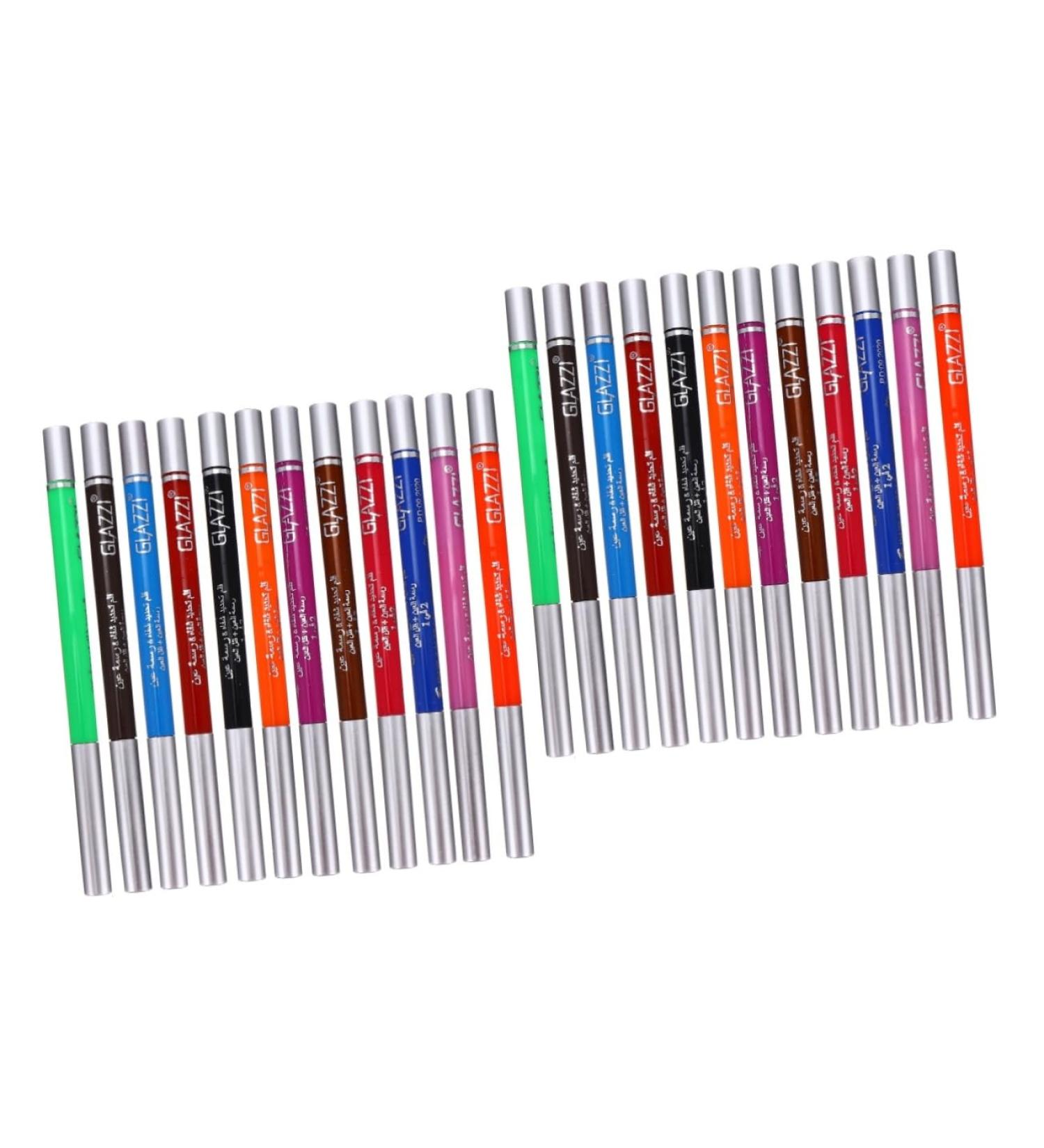 FRCOLOR 24 Pcs 1 Set Shadow Set Eyeliner Pencil for Eyes Creative Eyeliners Major 1 count (Pack of 1) Colorfulx2pcs - Buy Online on GoSupps.com