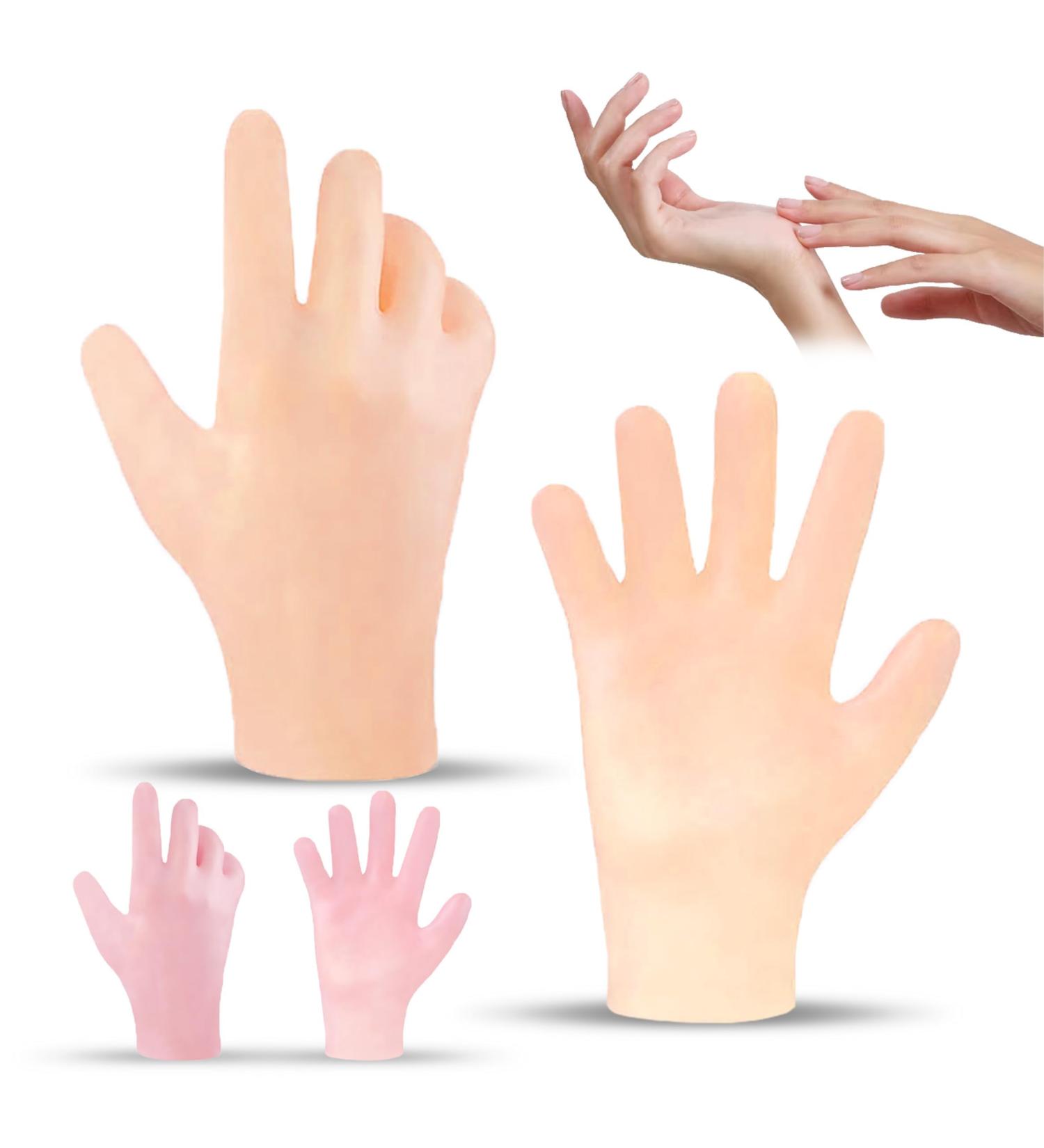 Moisturizing Silicone Spa Gel Gloves for Hand Care | Reusable Sleeping Gloves - 2 Pairs in Pink & Yellow | Repair Dry Cracked Skin - Buy Online on GoSupps.com