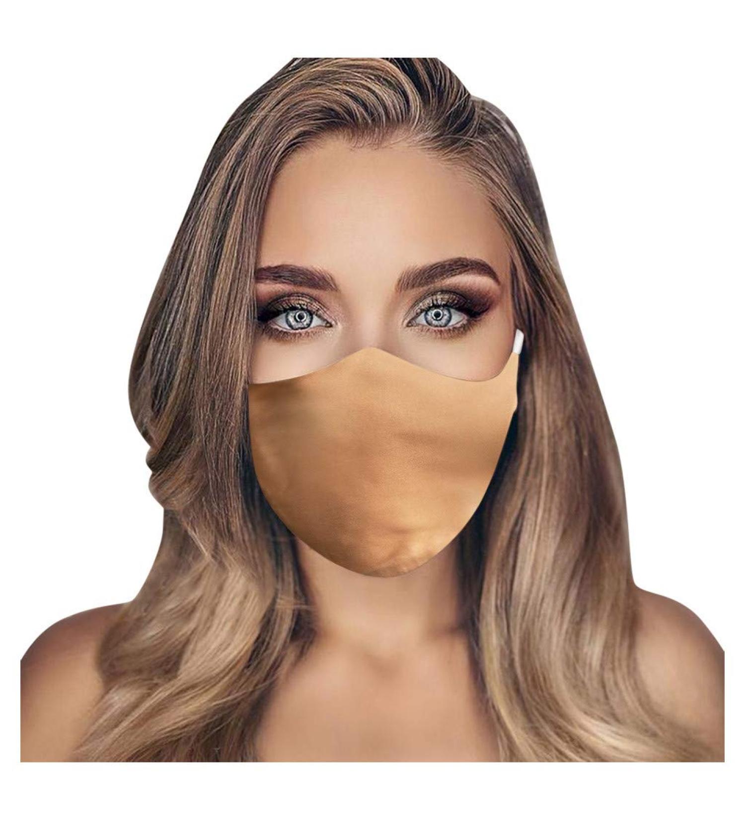 LIEIKIC Women's Elegant Washable Cotton Face Mask - Comfortable Breathable & Dustproof Protection Scarf - Buy Online on GoSupps.com