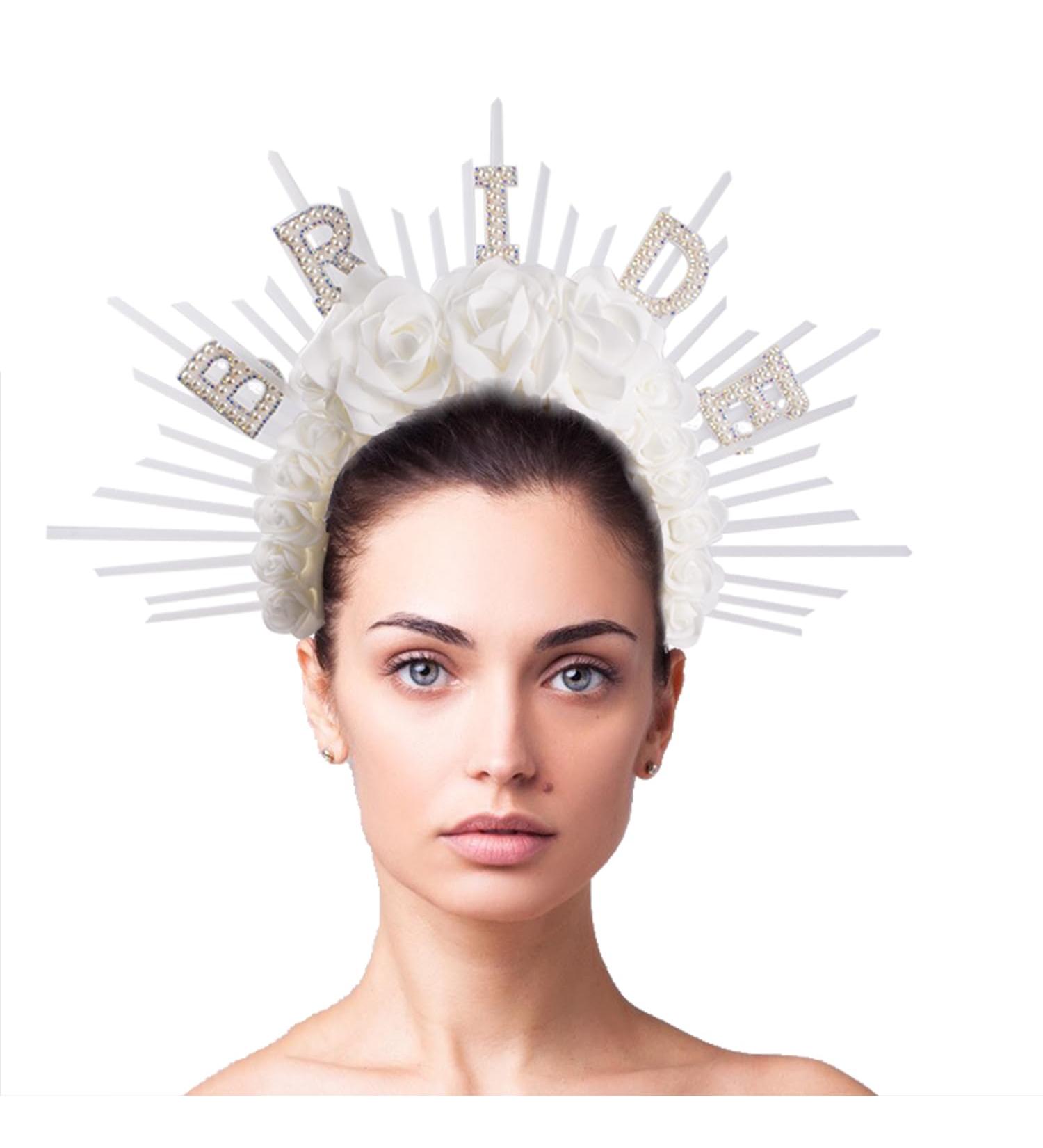 Bubbmi Women Goddess Halo Crown Sunburst Spiked Headband Costume Party Cosplay Wedding Photoshoot Headpiece - Buy Online on GoSupps.com